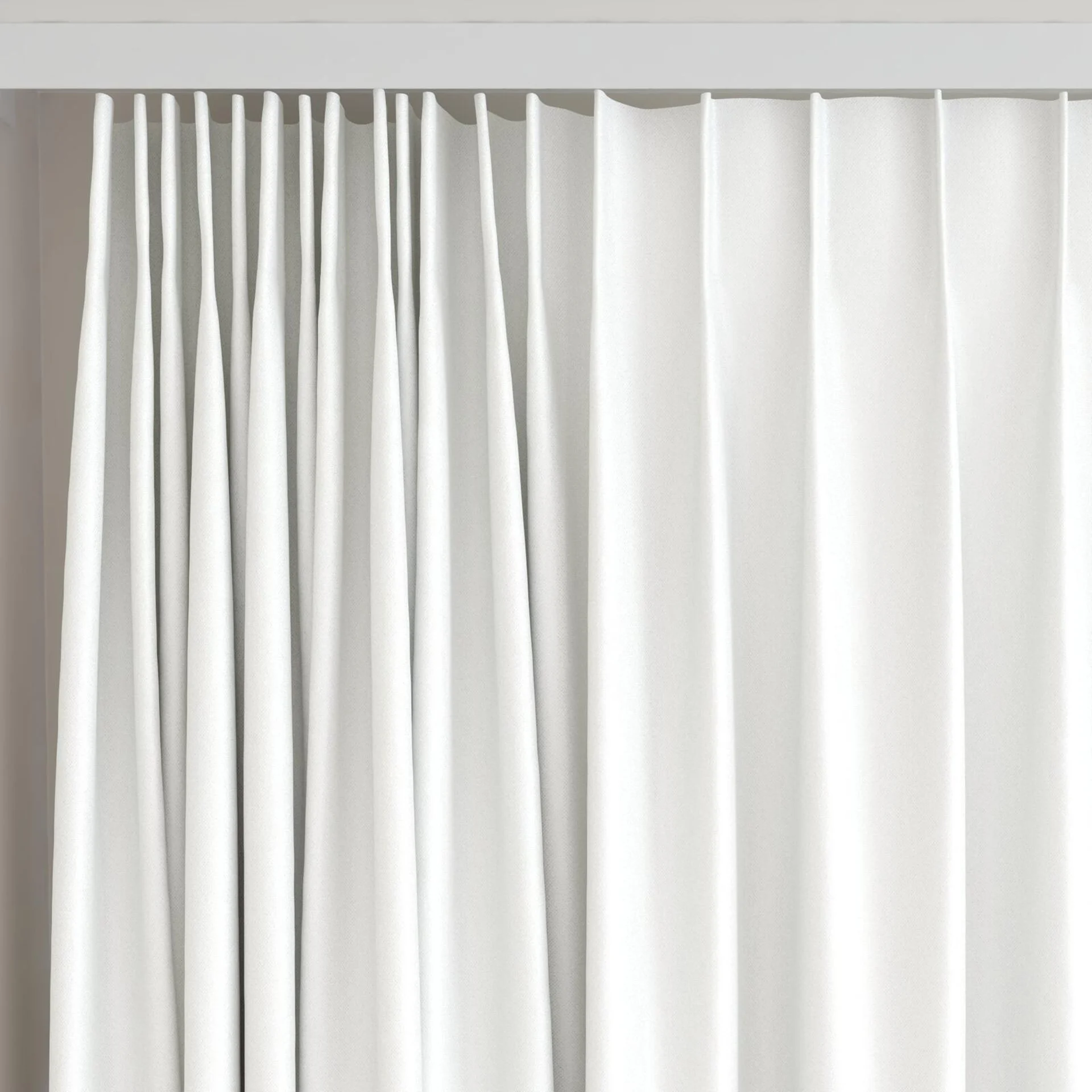 Top view of Banksia Chalk, on curtain rail