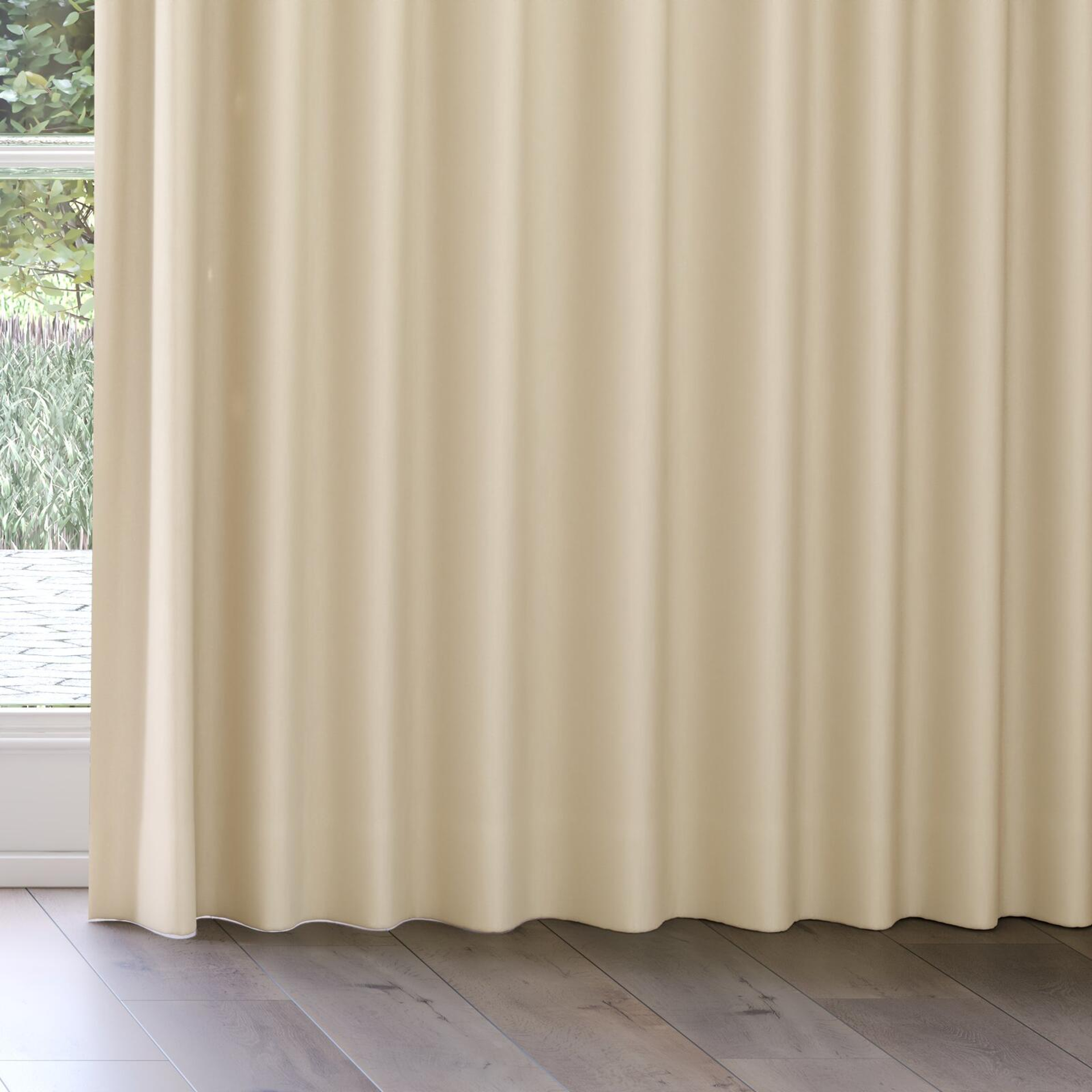 Bottom view of Luxo Sand, on curtain rail