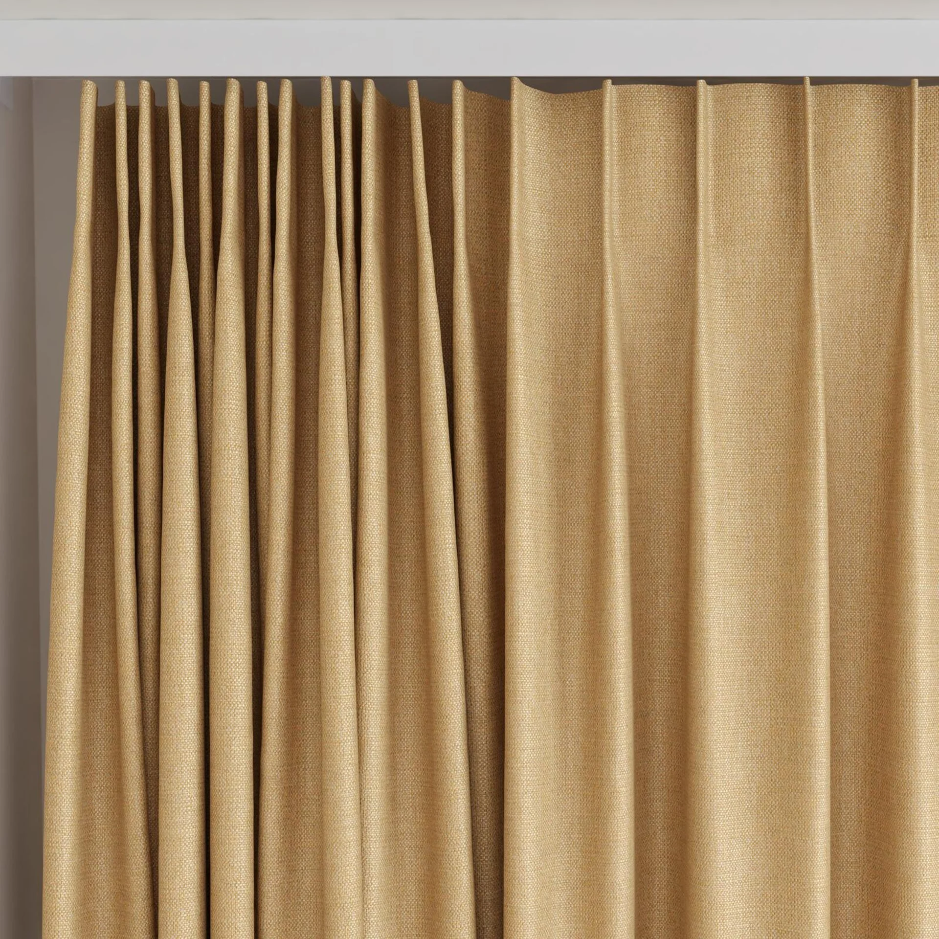 Top view of Gent Mandarin, on curtain rail