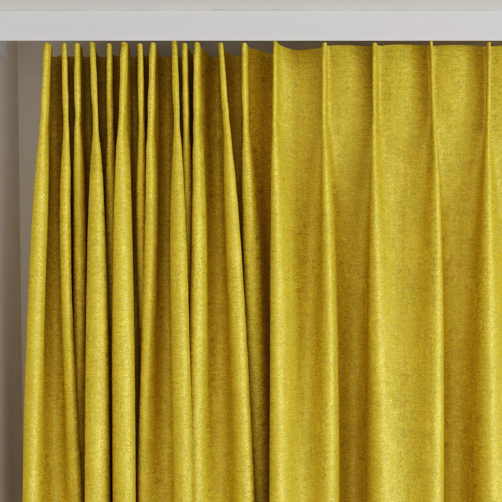 Top view of Hug Gold, on curtain rail