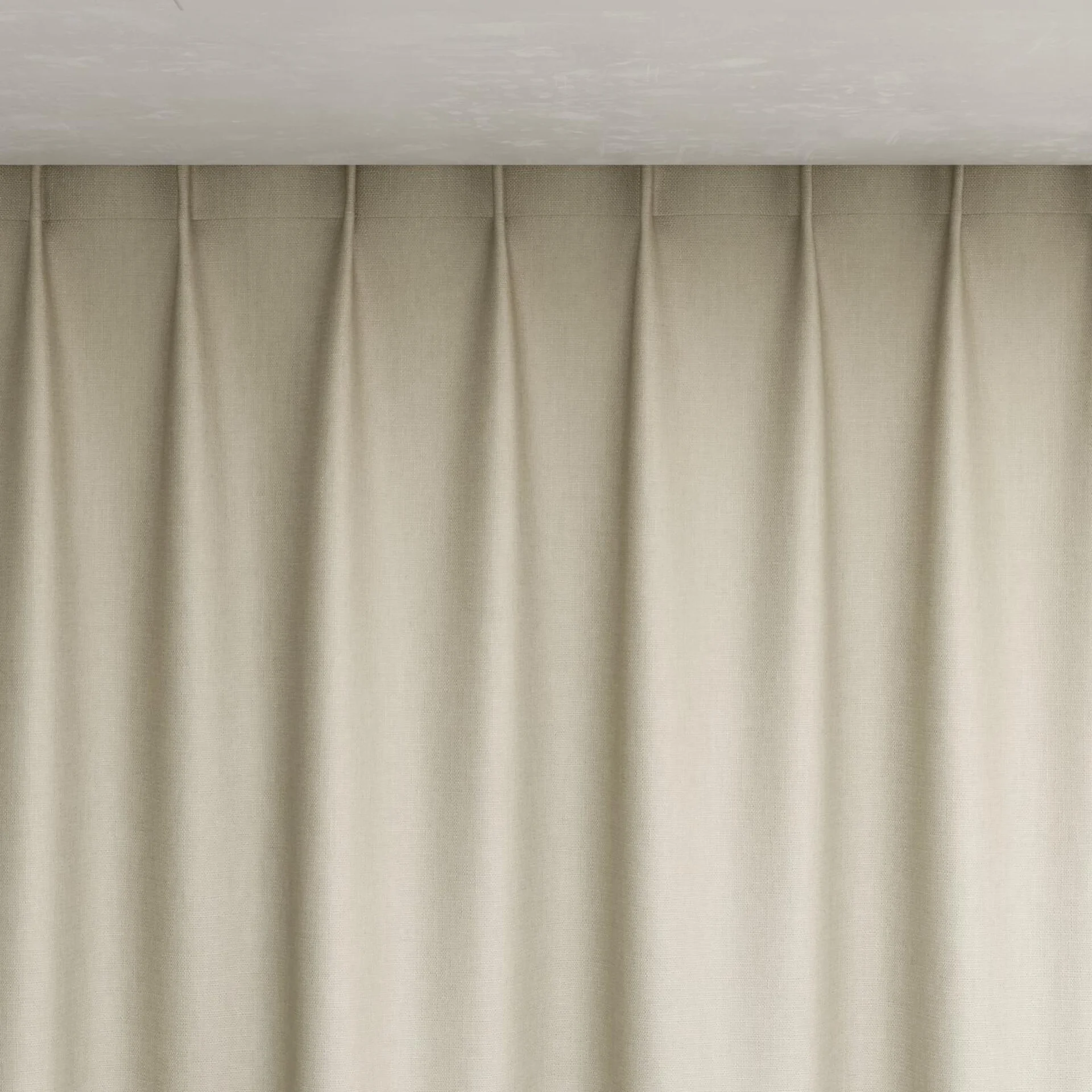 Top view of Tonga Sand, pinch pleat