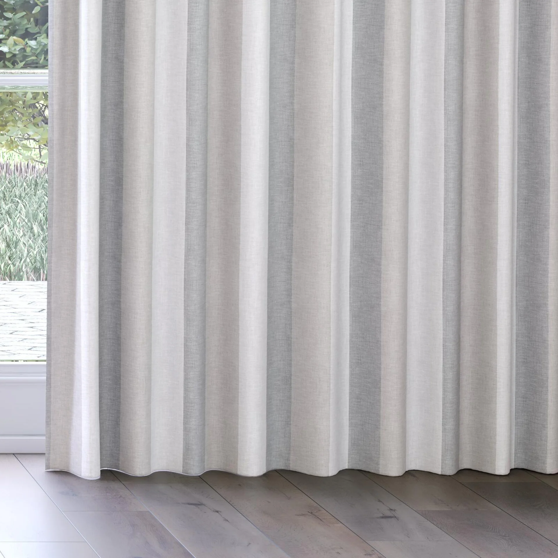 Bottom view of Tully Aluminium, on curtain rail