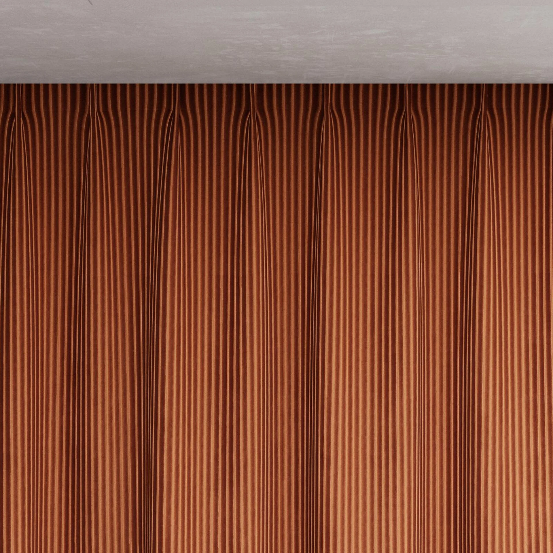 Top view of Embrace Copper, pinch pleat