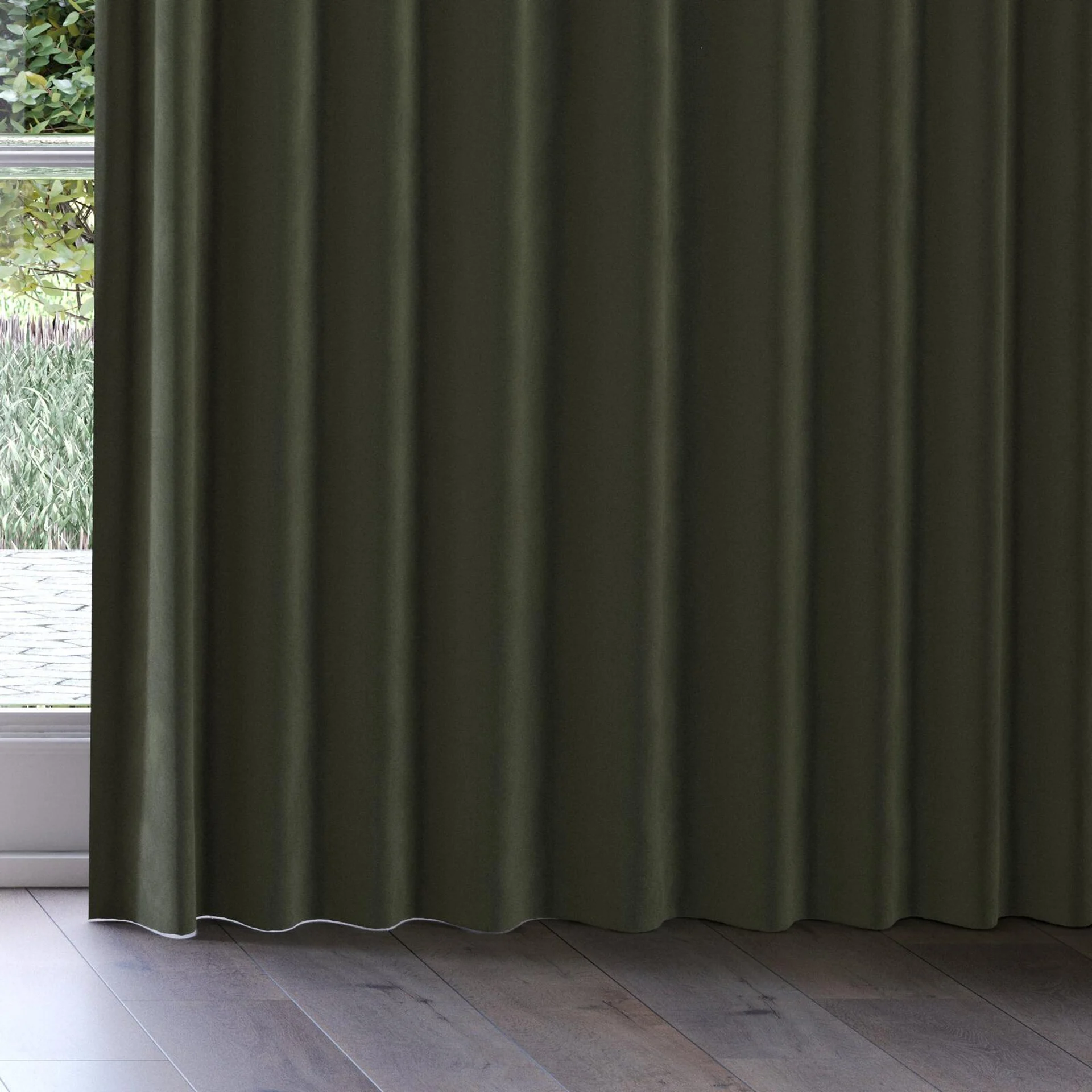 Bottom view of Verbier Camouflage, on curtain rail