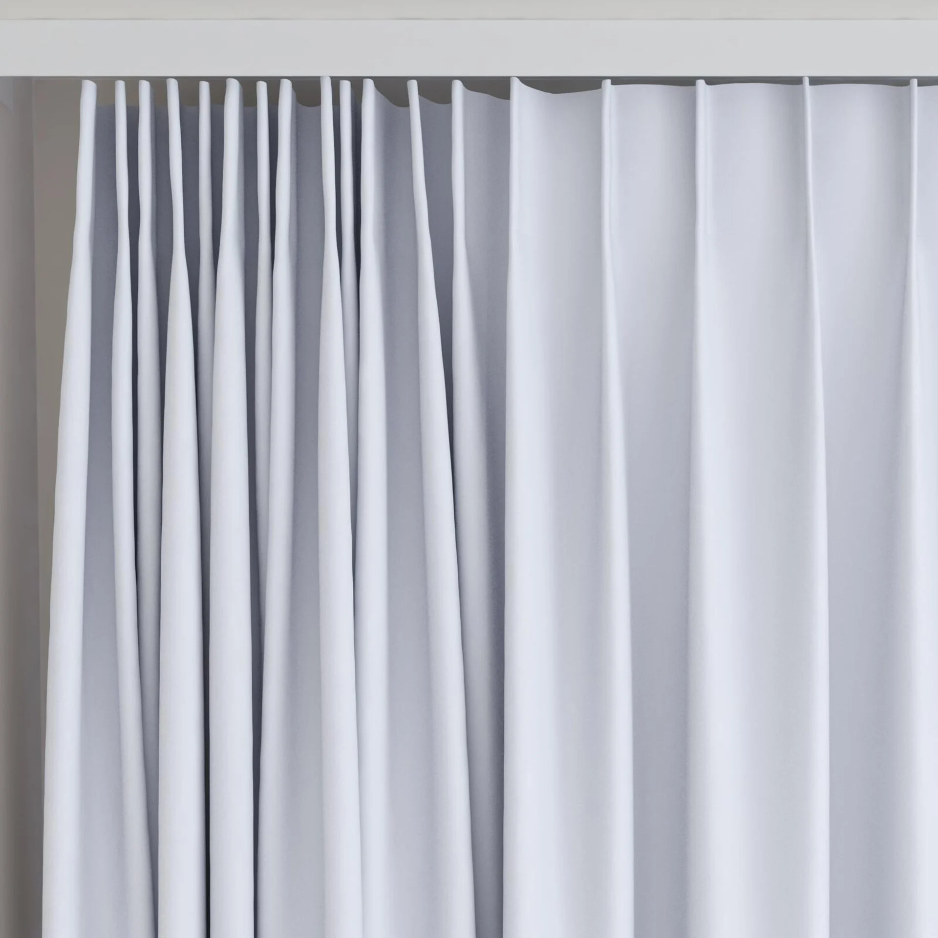 Top view of Quantum FR Ice, on curtain rail