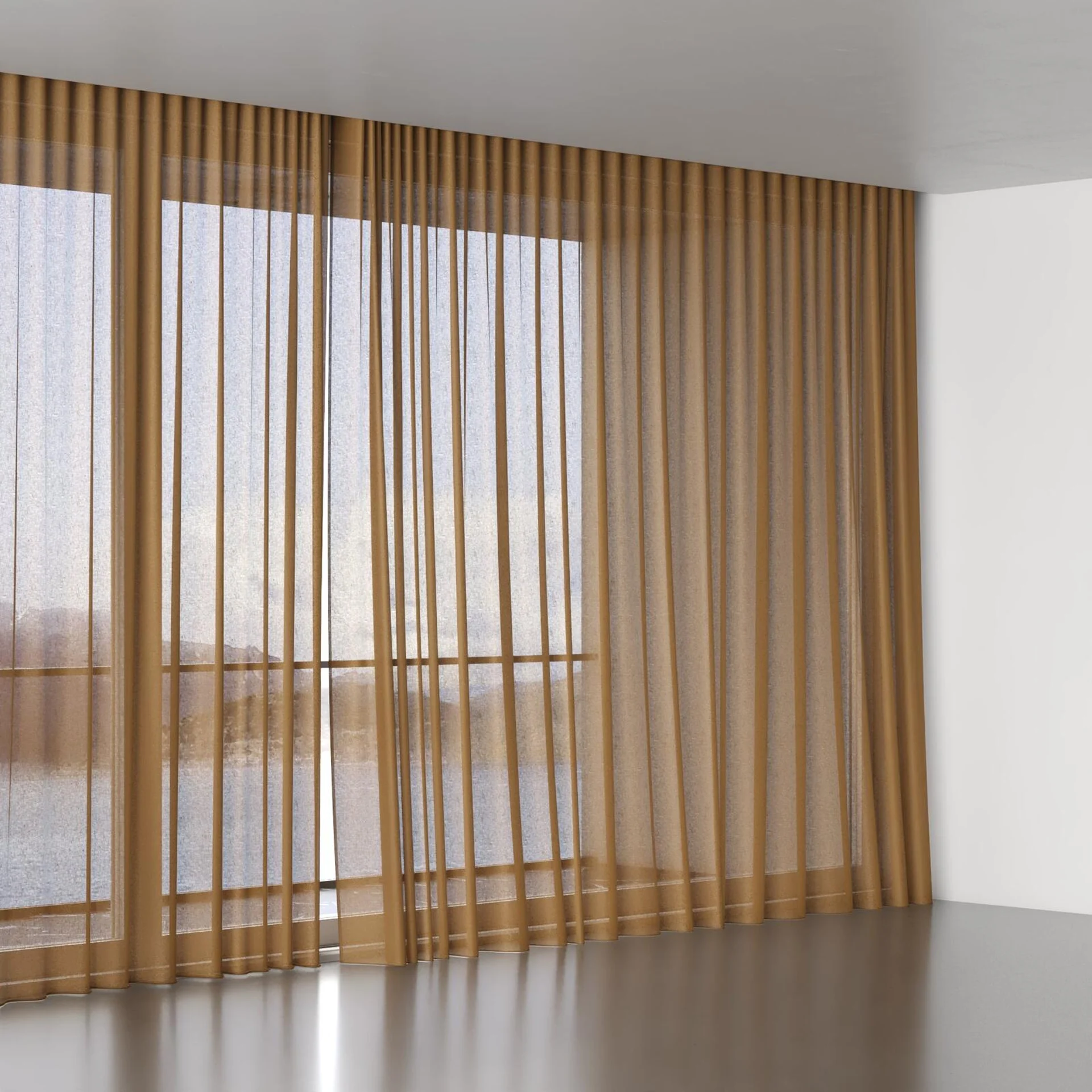 Full view of Kanji Russett, wave pleat
