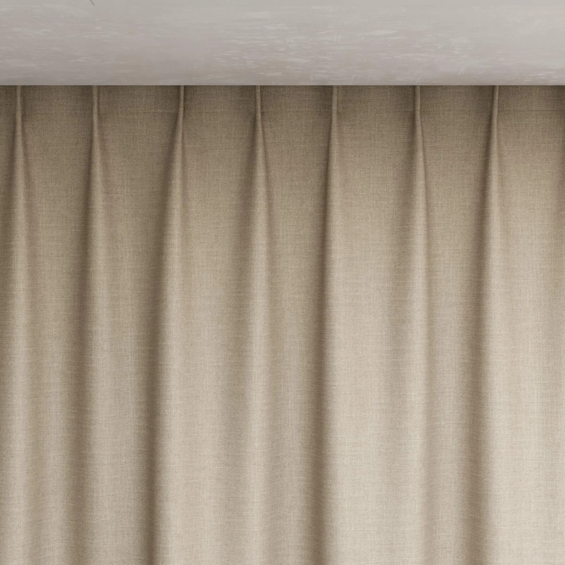 Top view of Frisco Sesame, pinch pleat