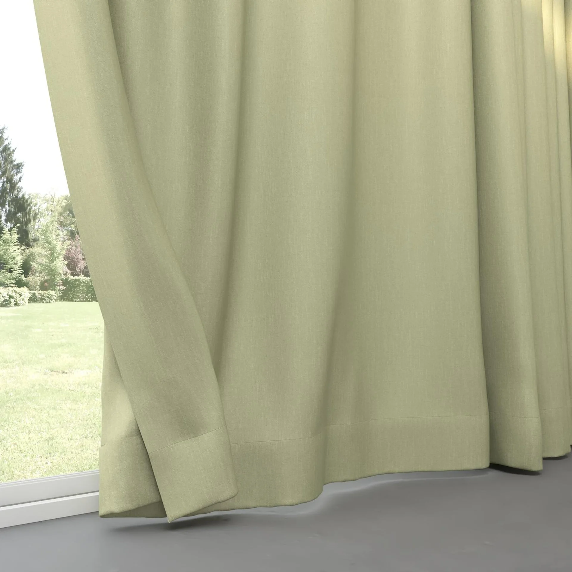 Bottom view of Excel Pear, pinch pleat