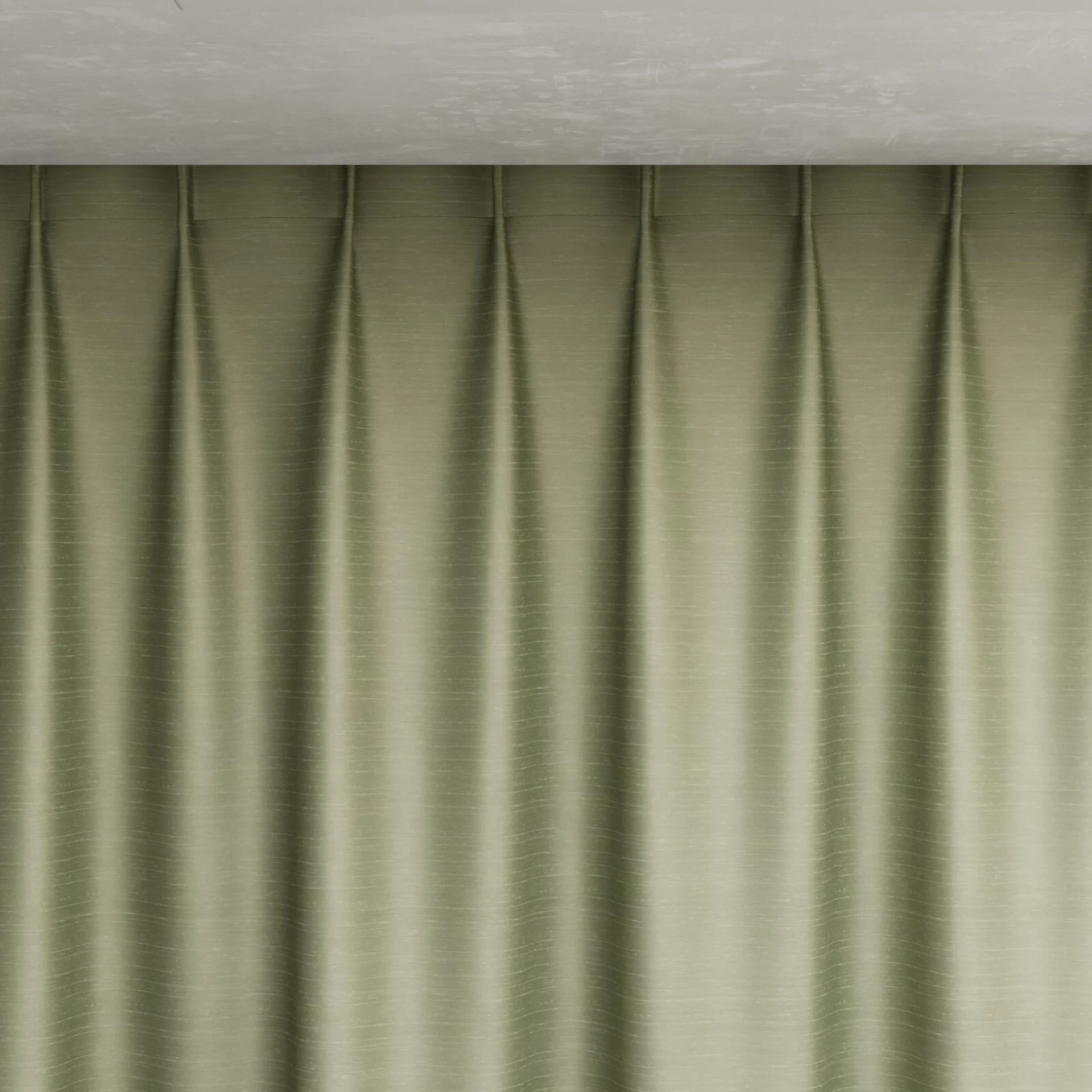 Top view of Silky Sage, pinch pleat