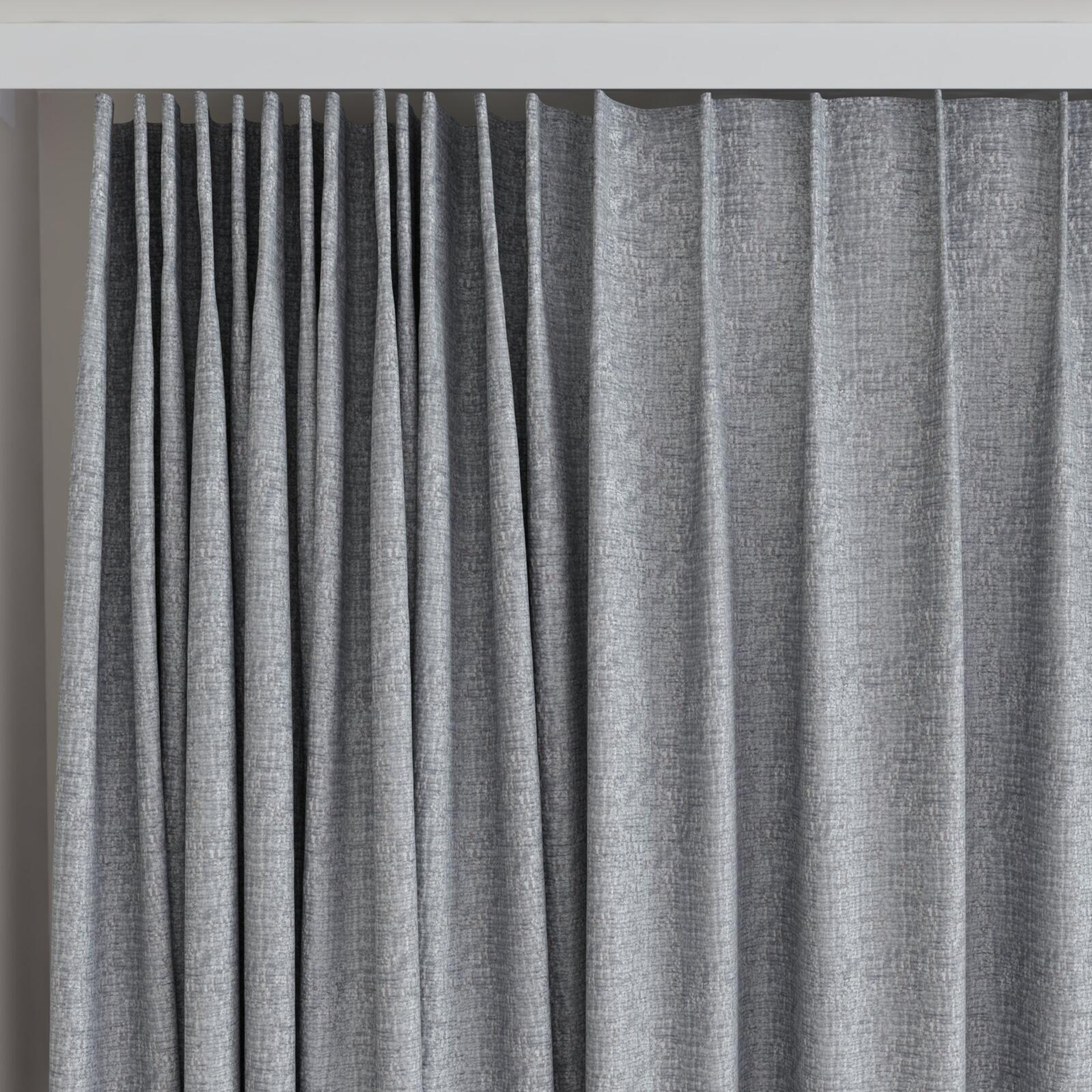 Top view of Monsieur Celadon, on curtain rail