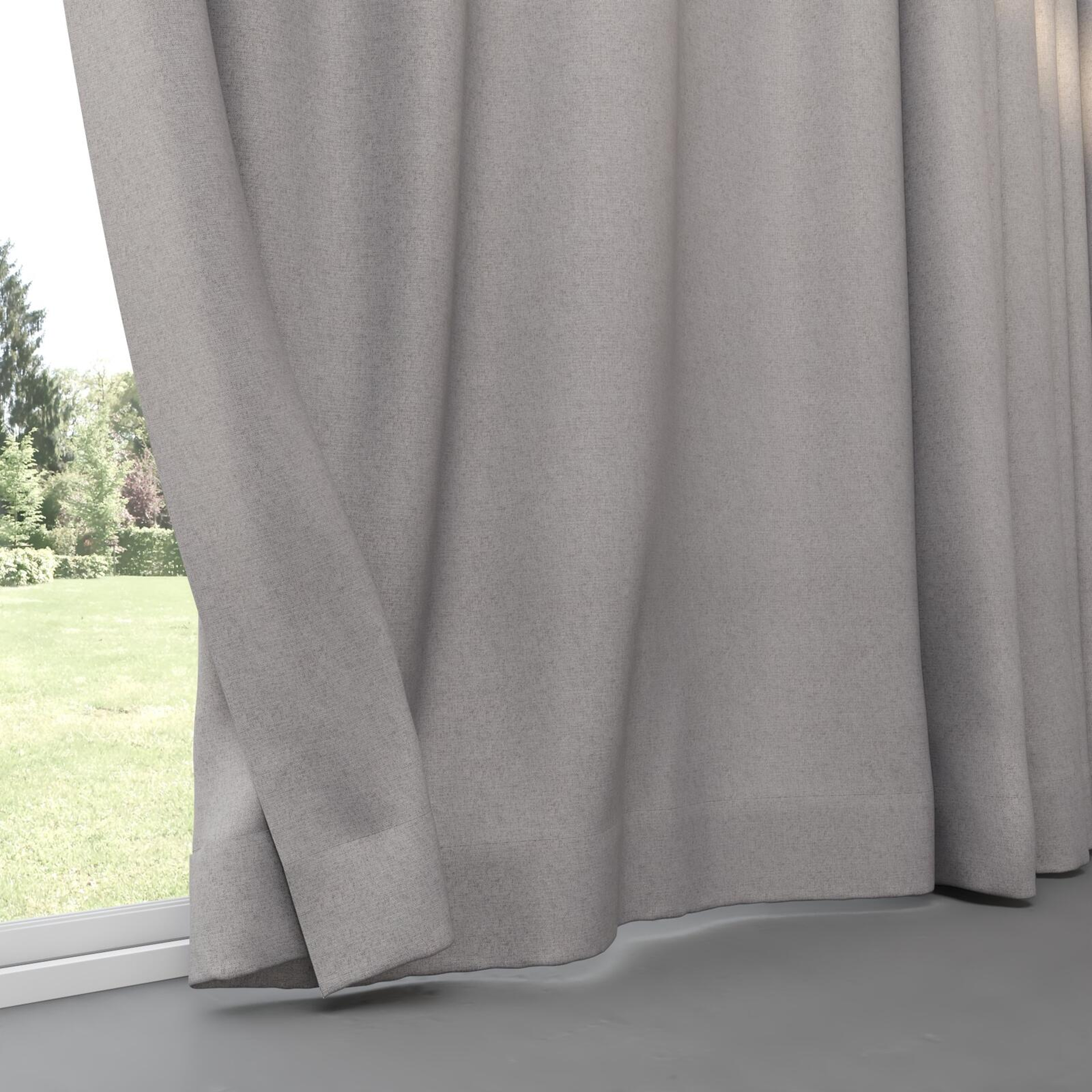 Bottom view of Liberate Slate, pinch pleat