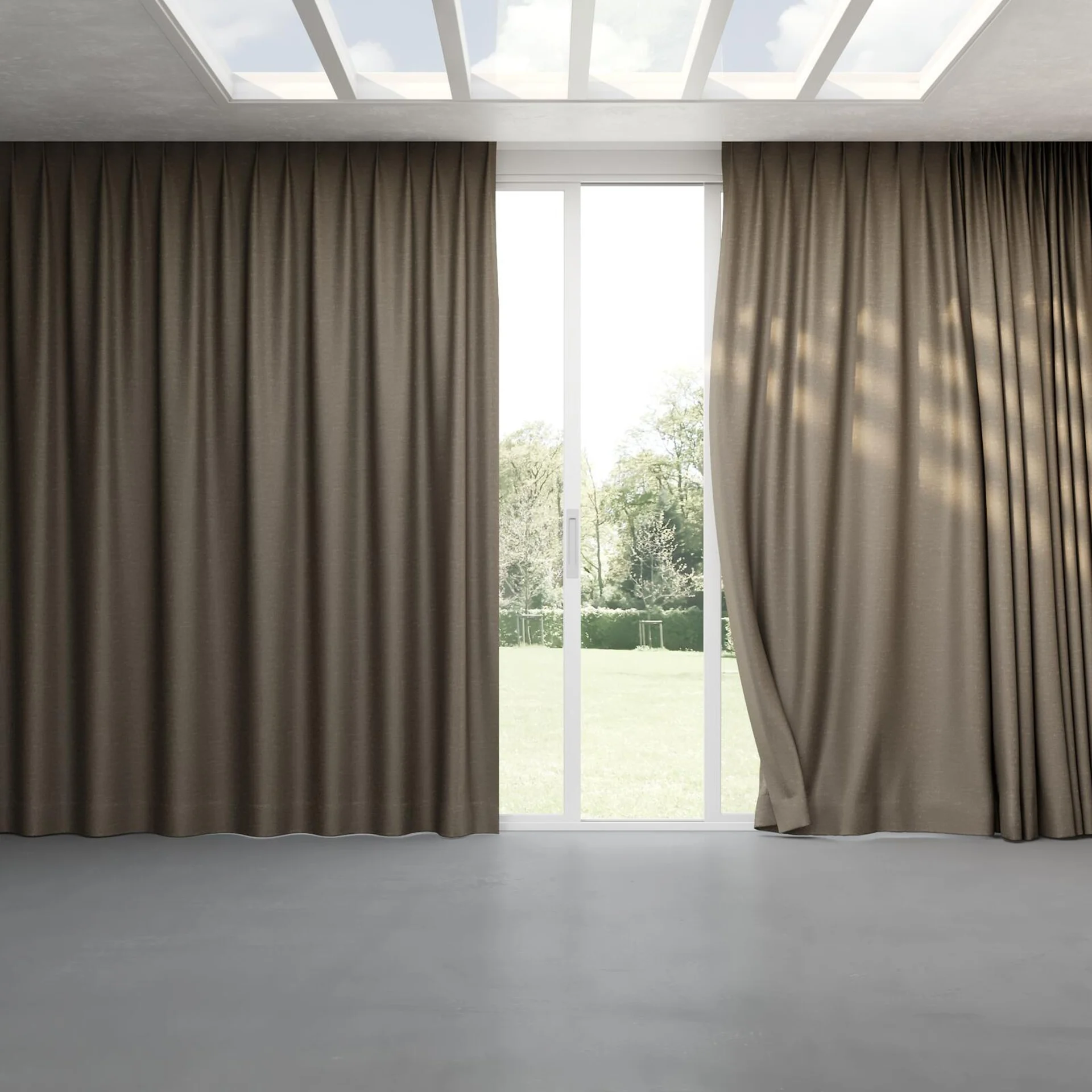Full view of Infinite Husk, pinch pleat