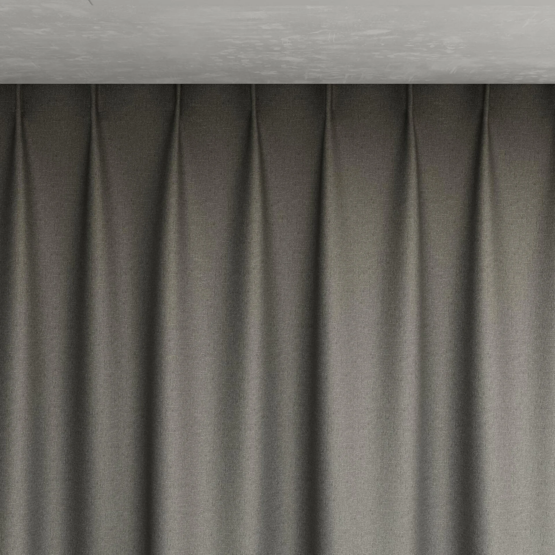 Top view of Banksia Slate, pinch pleat