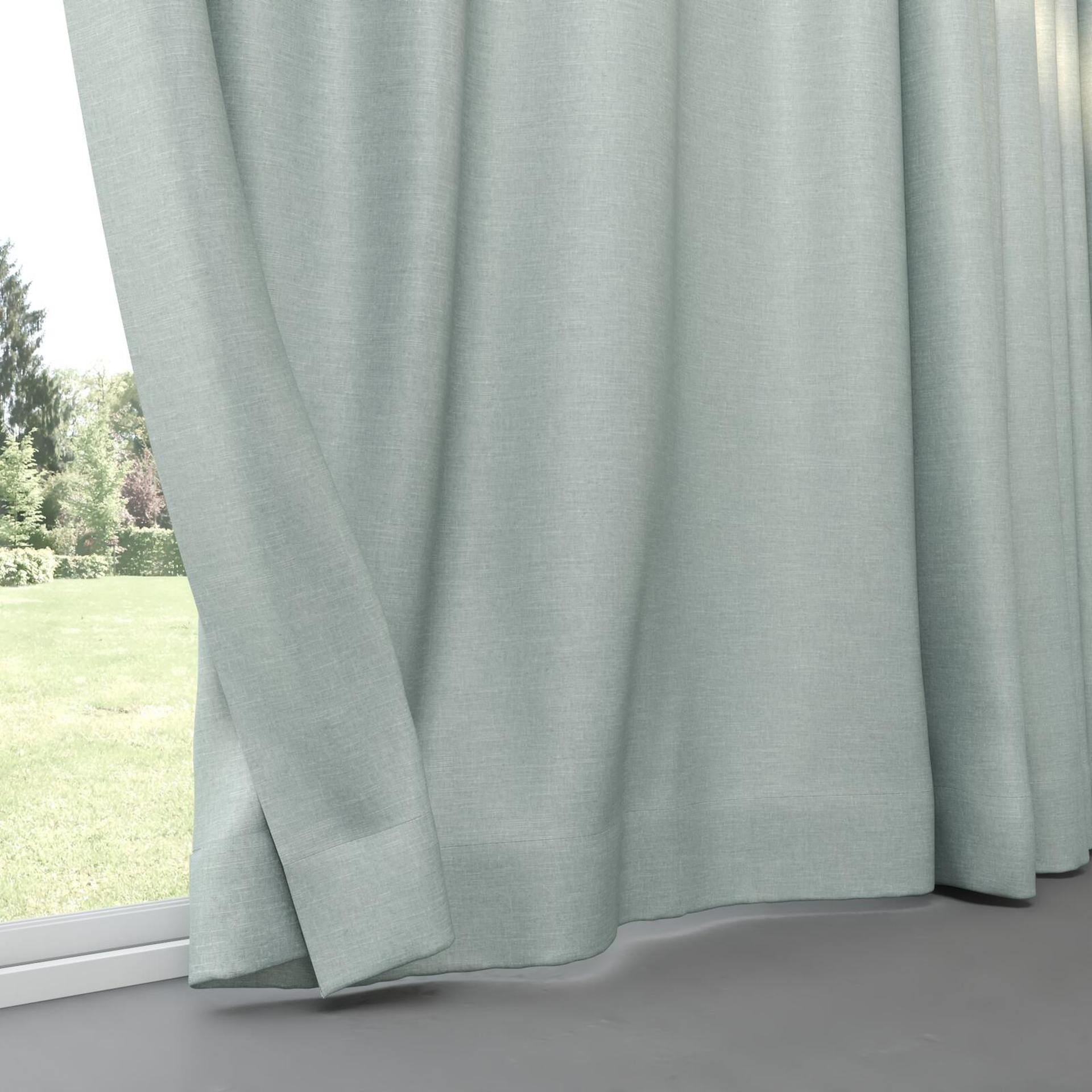 Bottom view of Tonto Celadon, pinch pleat