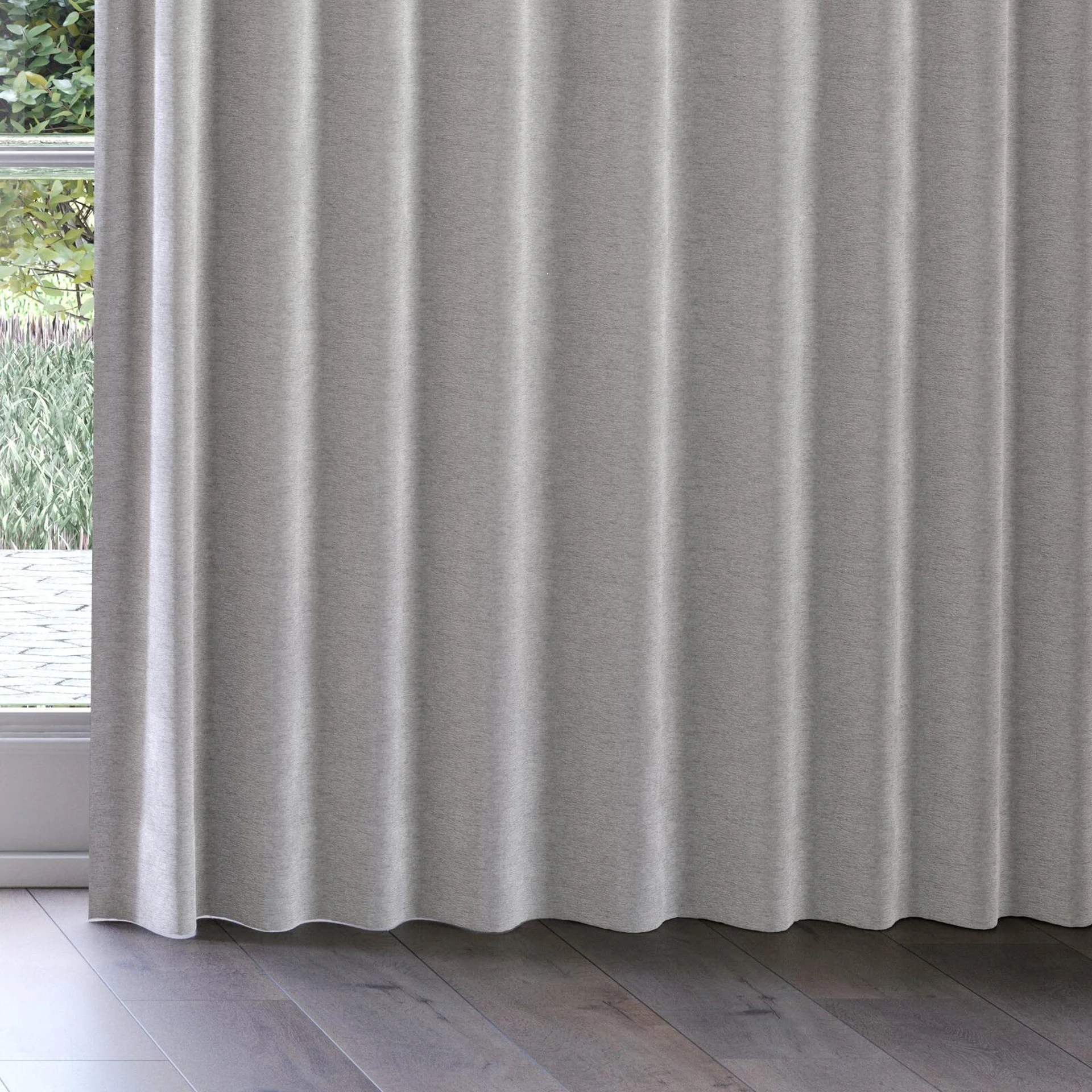 Bottom view of Geneva Aluminium, on curtain rail
