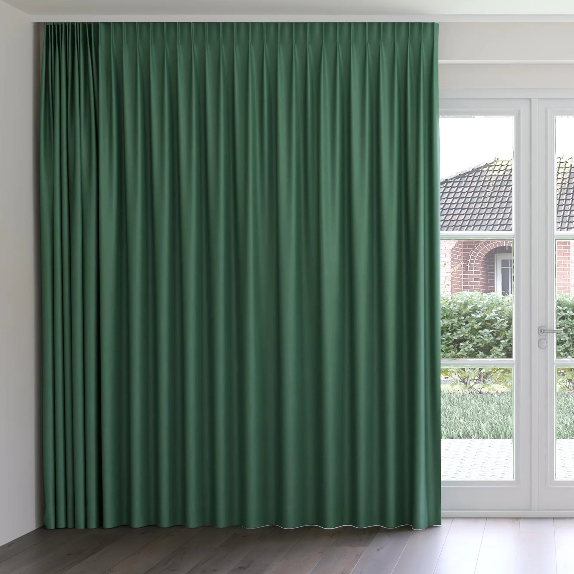 Front view of Kanvas Palm, on curtain rail