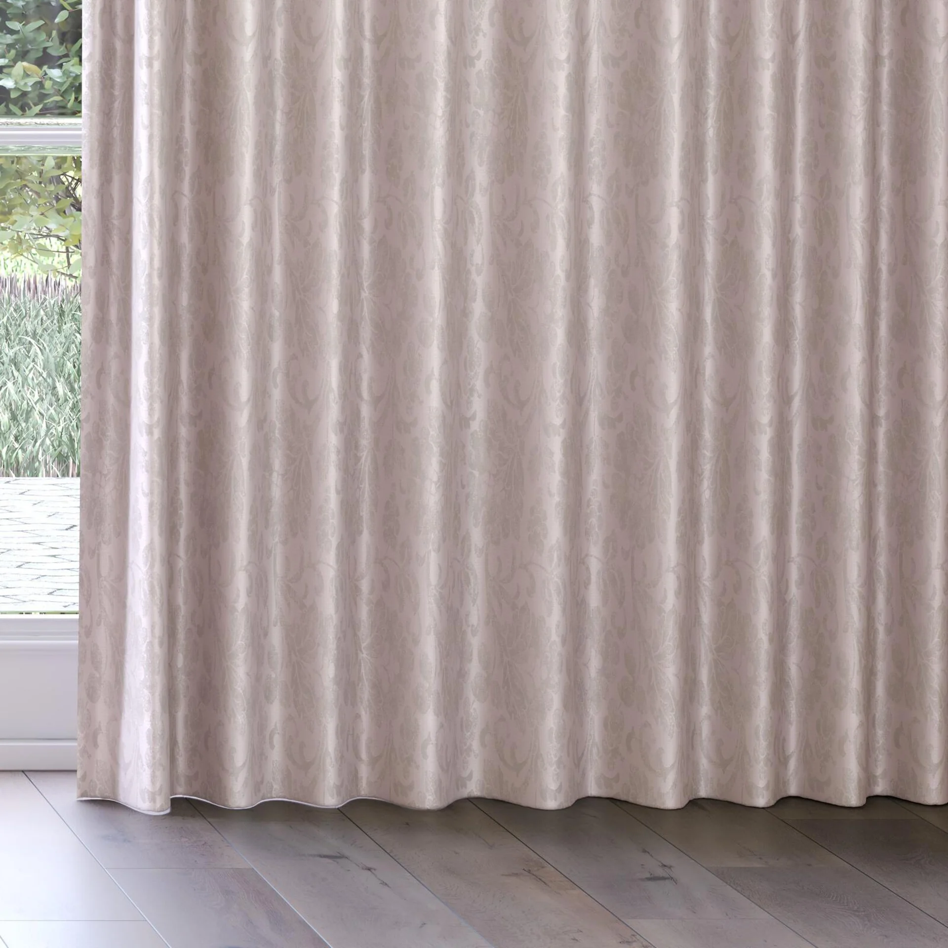 Bottom view of Florentine Boudoir, on curtain rail