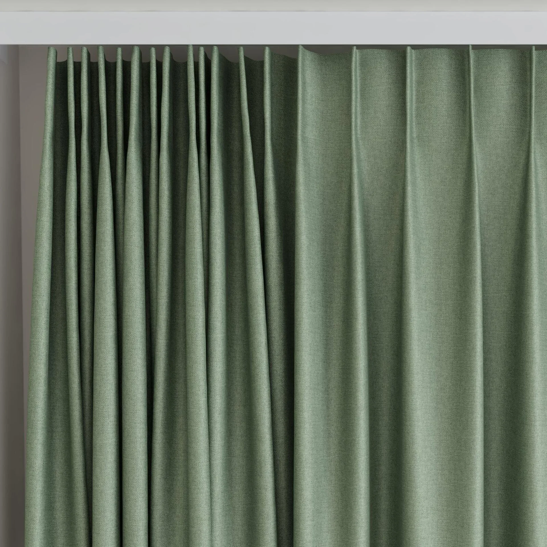 Top view of Grove Hunter, on curtain rail