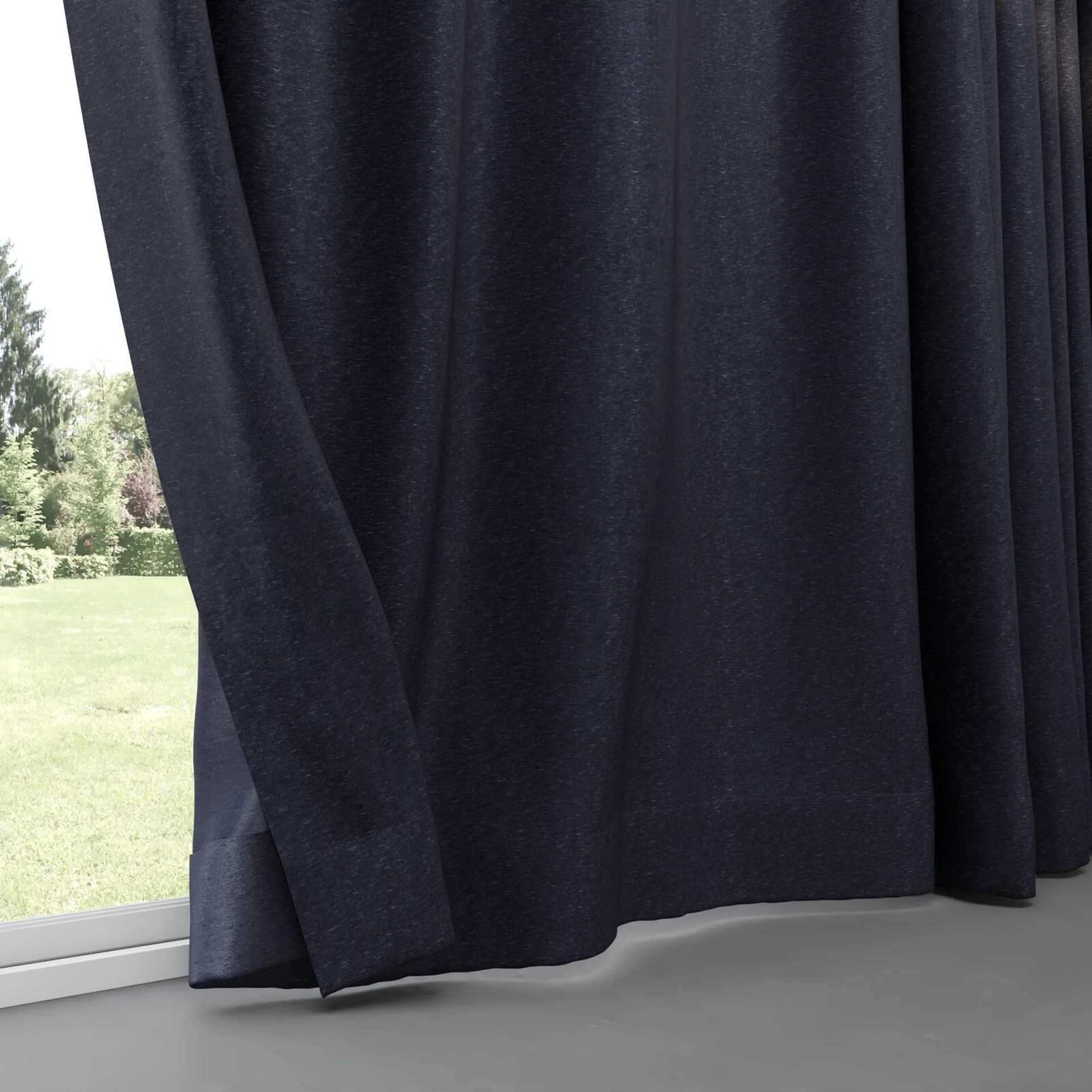 Bottom view of Lambada Midnight, pinch pleat