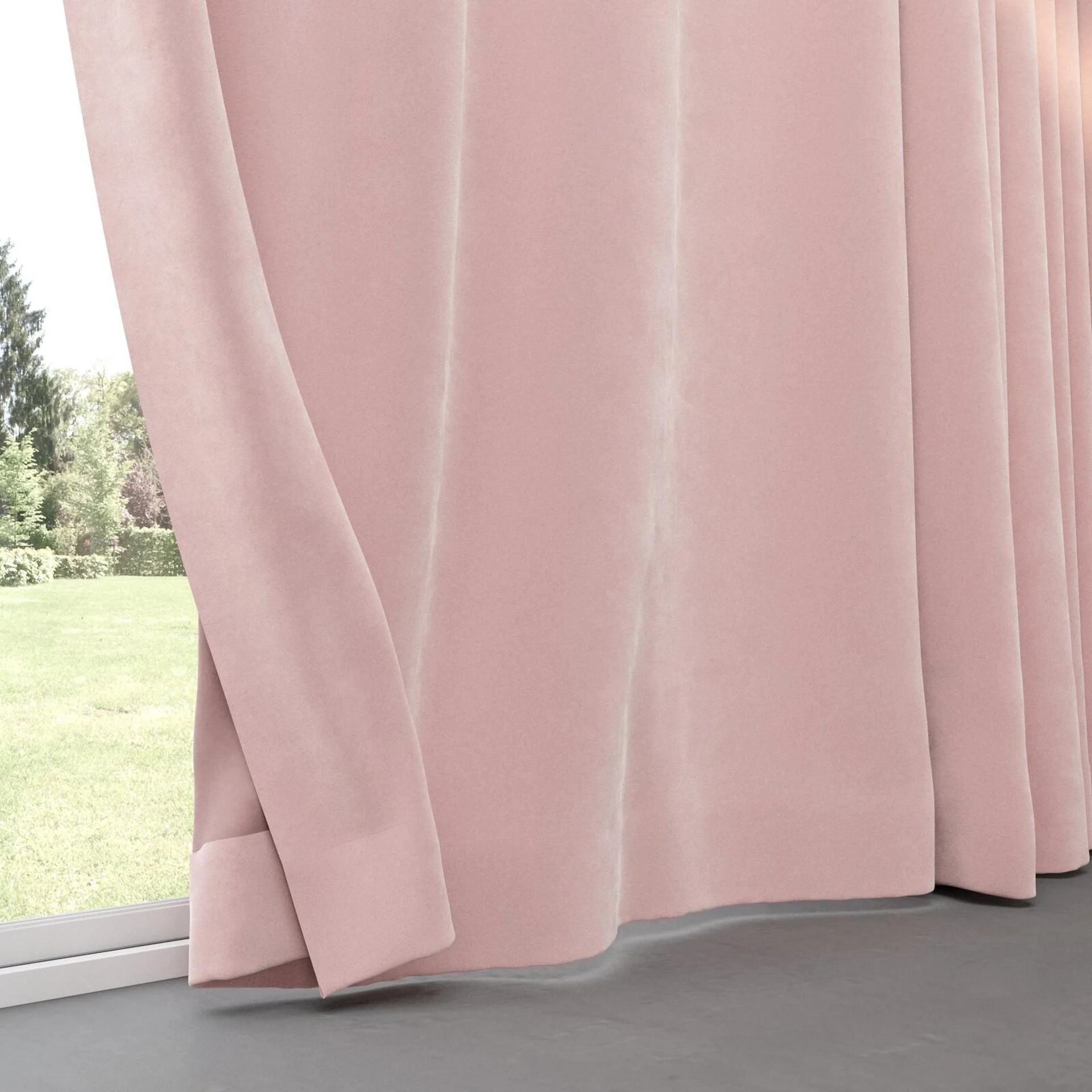 Bottom view of Lux Velvet Candy 8510, pinch pleat