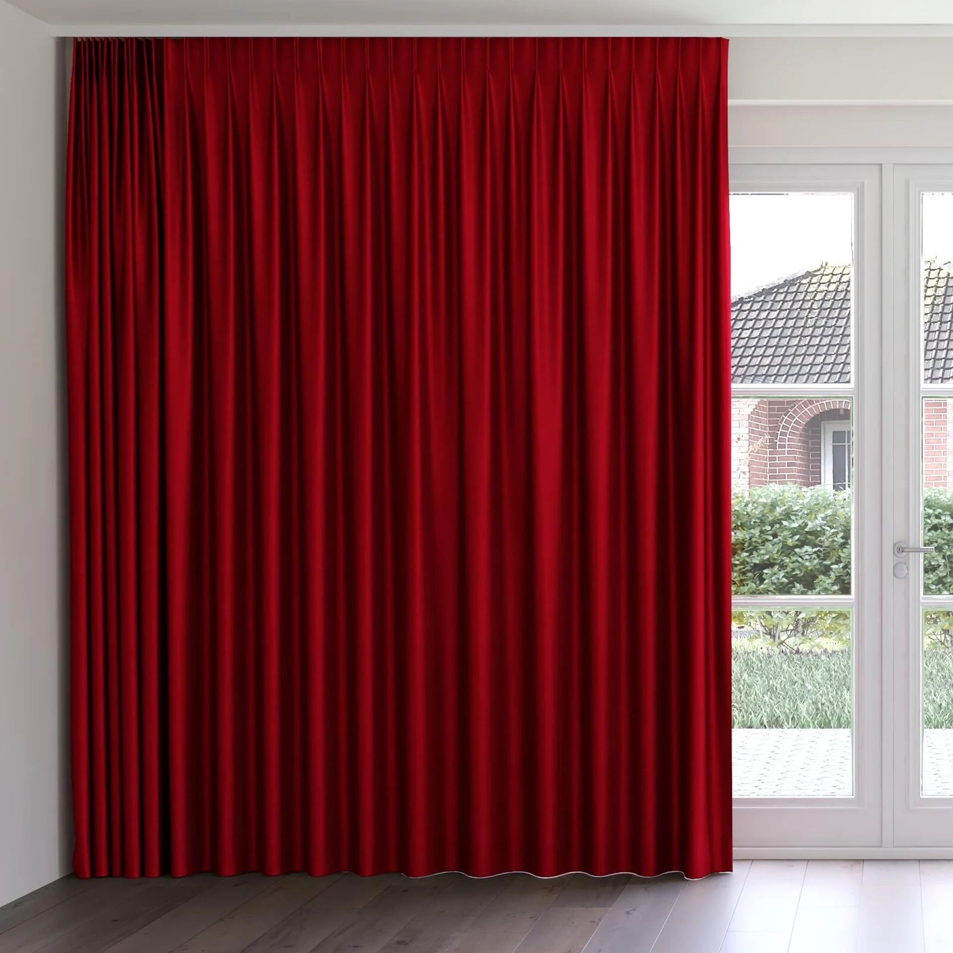 Front view of Mont Blanc Merlot, on curtain rail