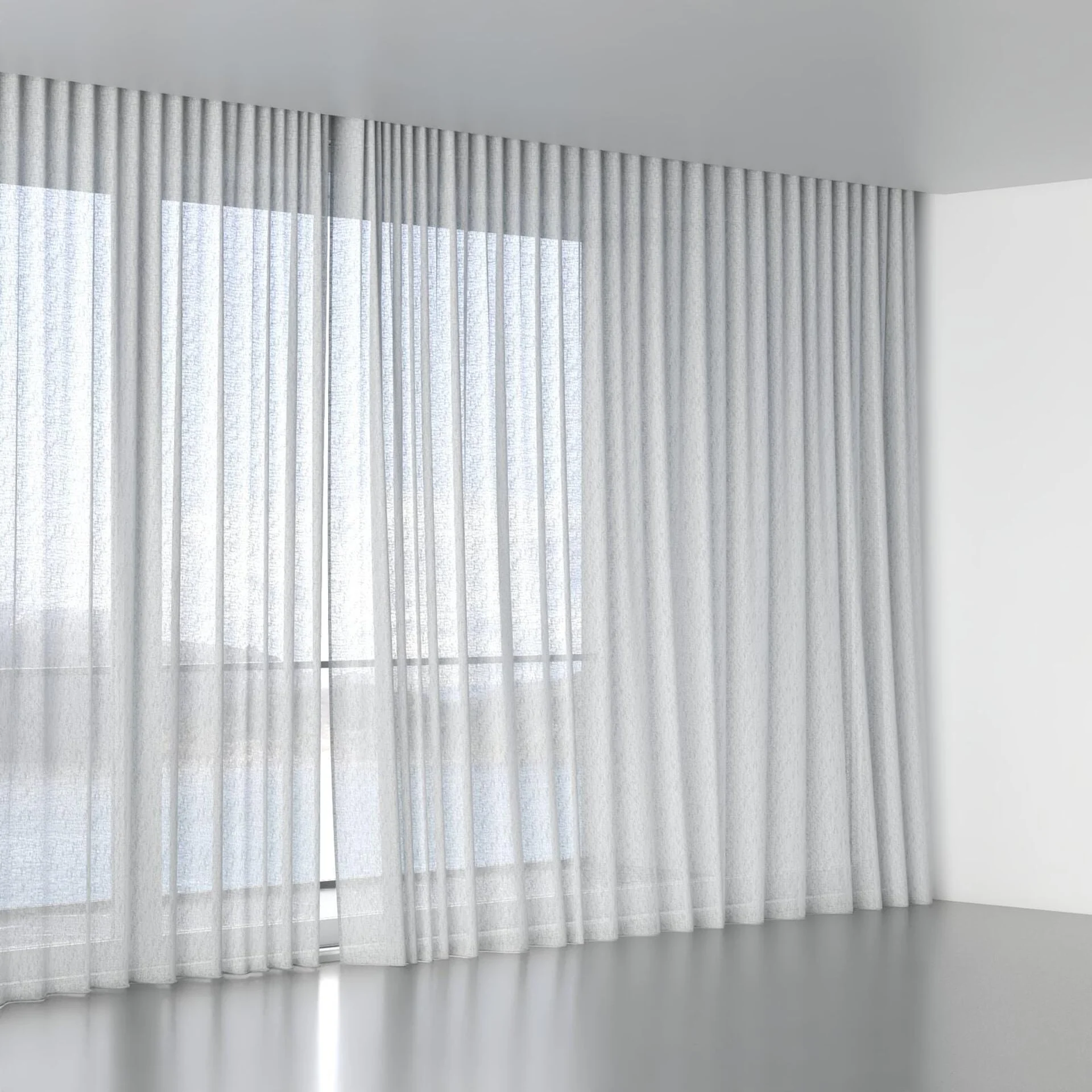 Full view of Shoji Monochrome, wave pleat