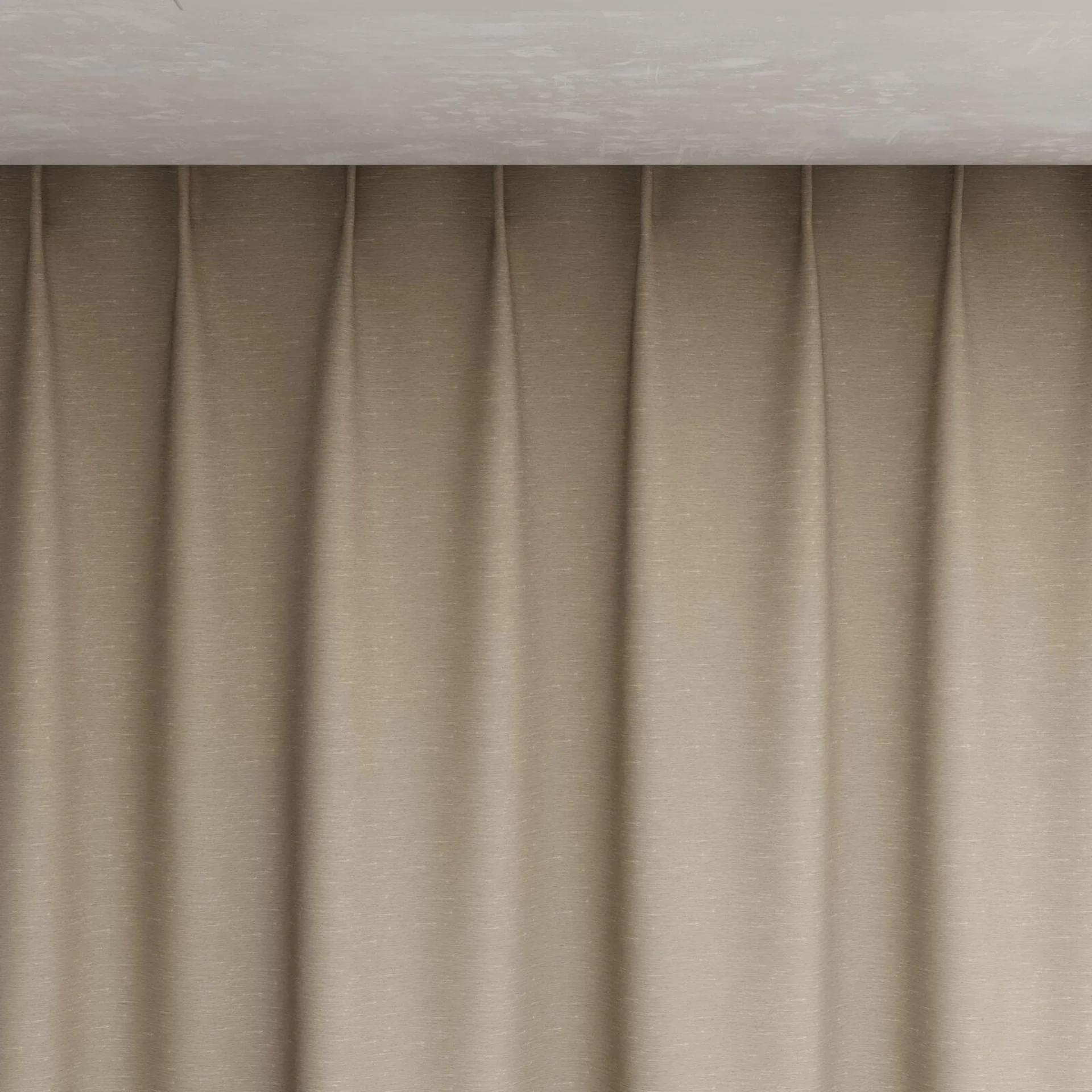 Top view of Maharaja II Tussah, pinch pleat