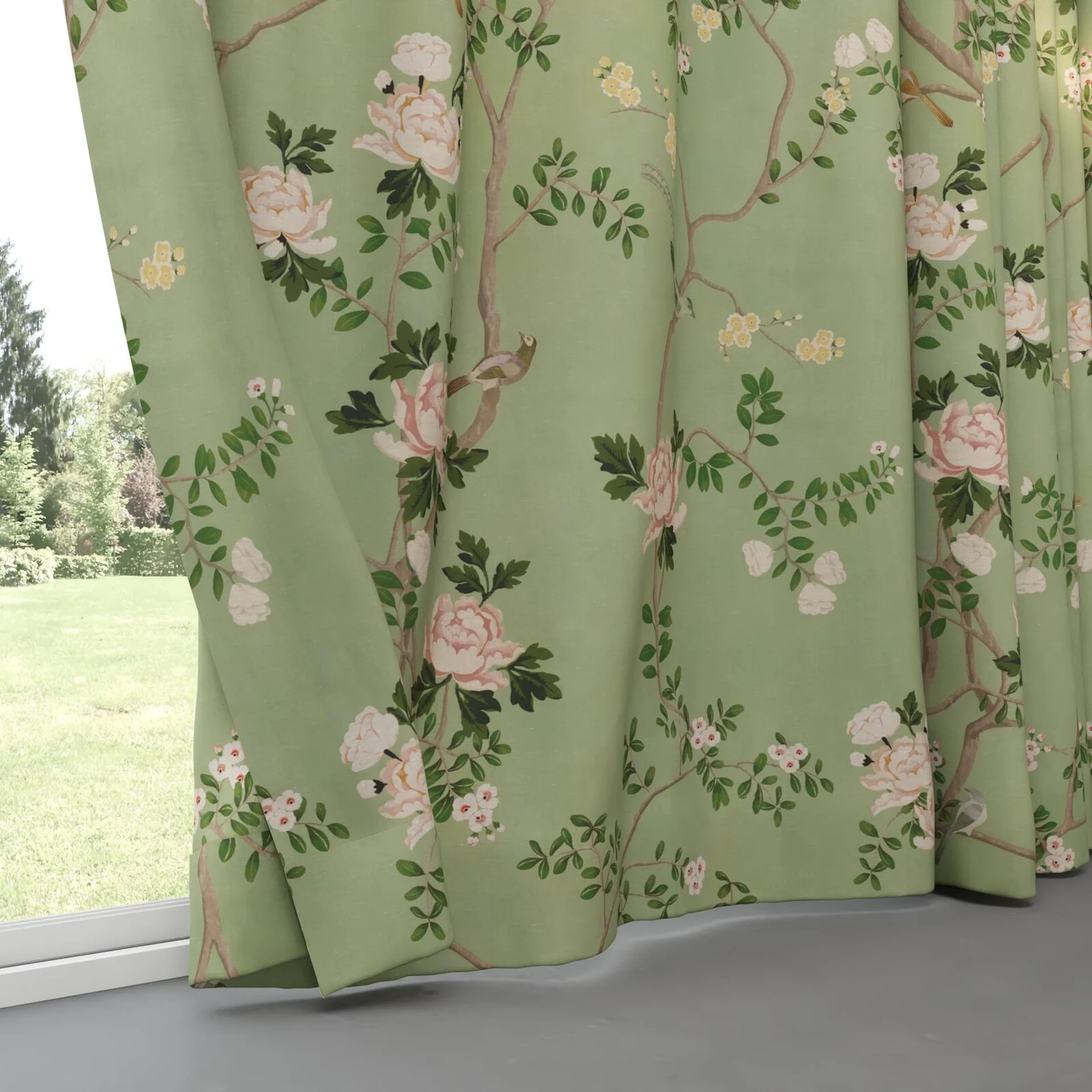Bottom view of Sakura Orchard, pinch pleat