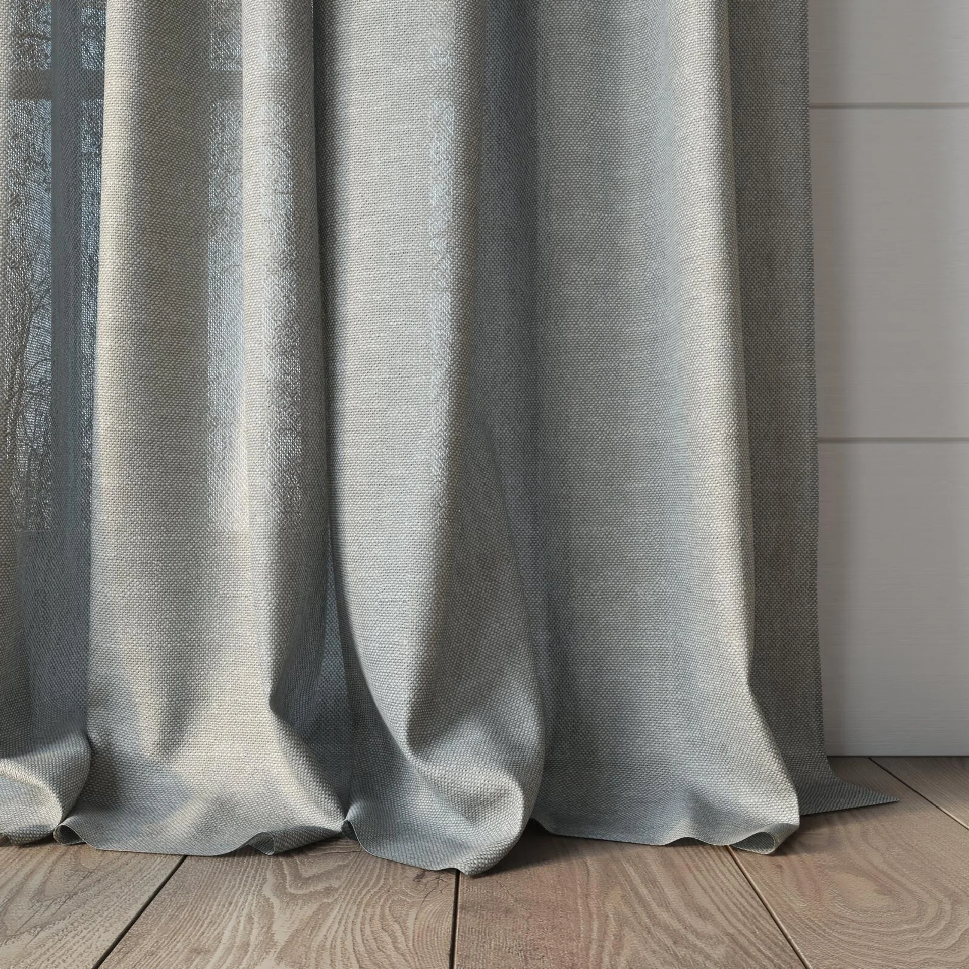 Bottom view of Lucidity Cement, puddled, on curtain rod