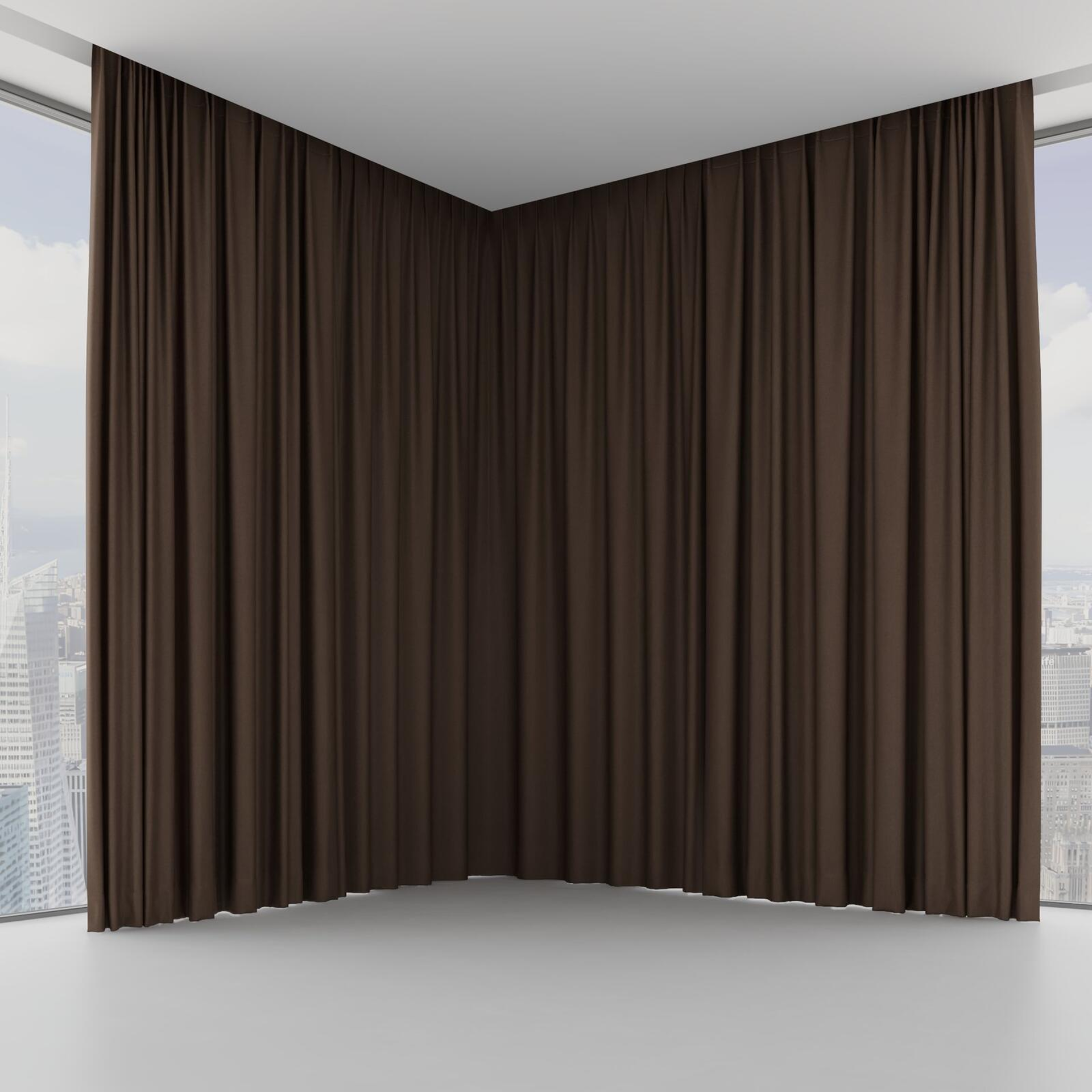 Front view of Woolly/Woolen Cocoa, on hidden rail