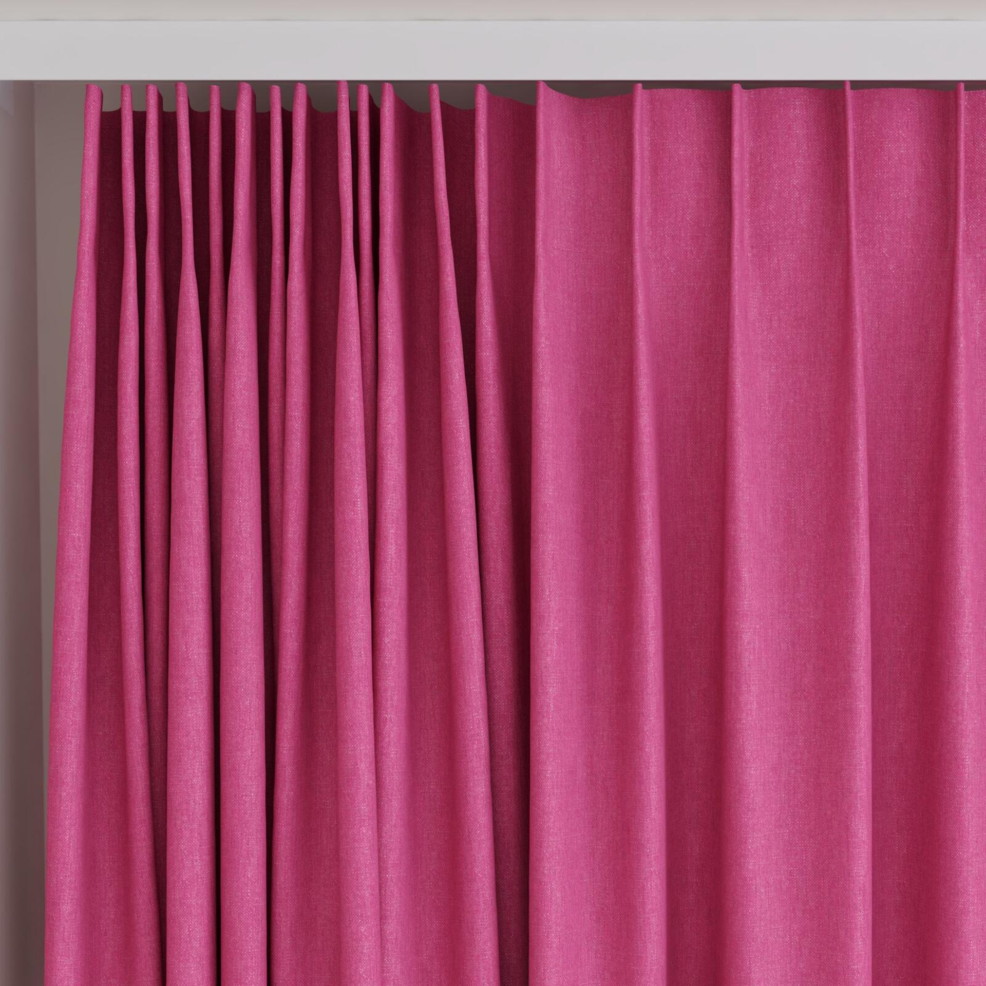 Top view of Rover Magenta, on curtain rail