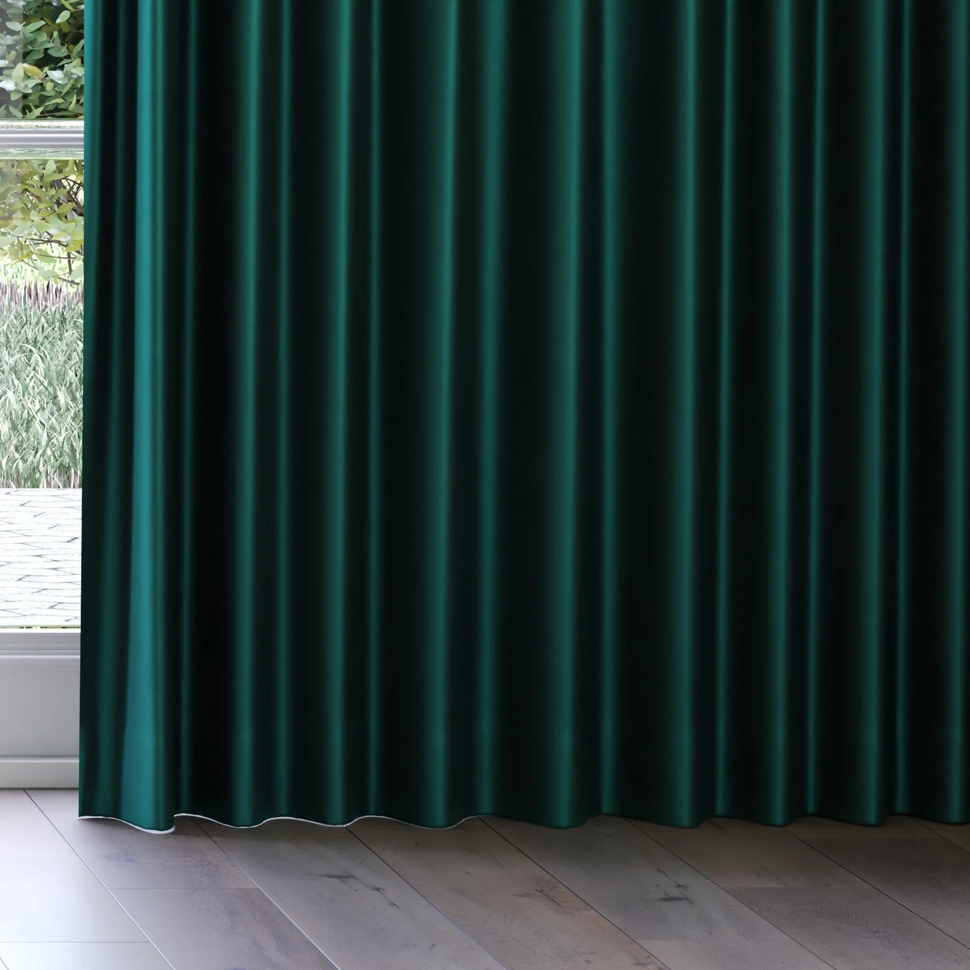 Bottom view of Mont Blanc Peacock, on curtain rail