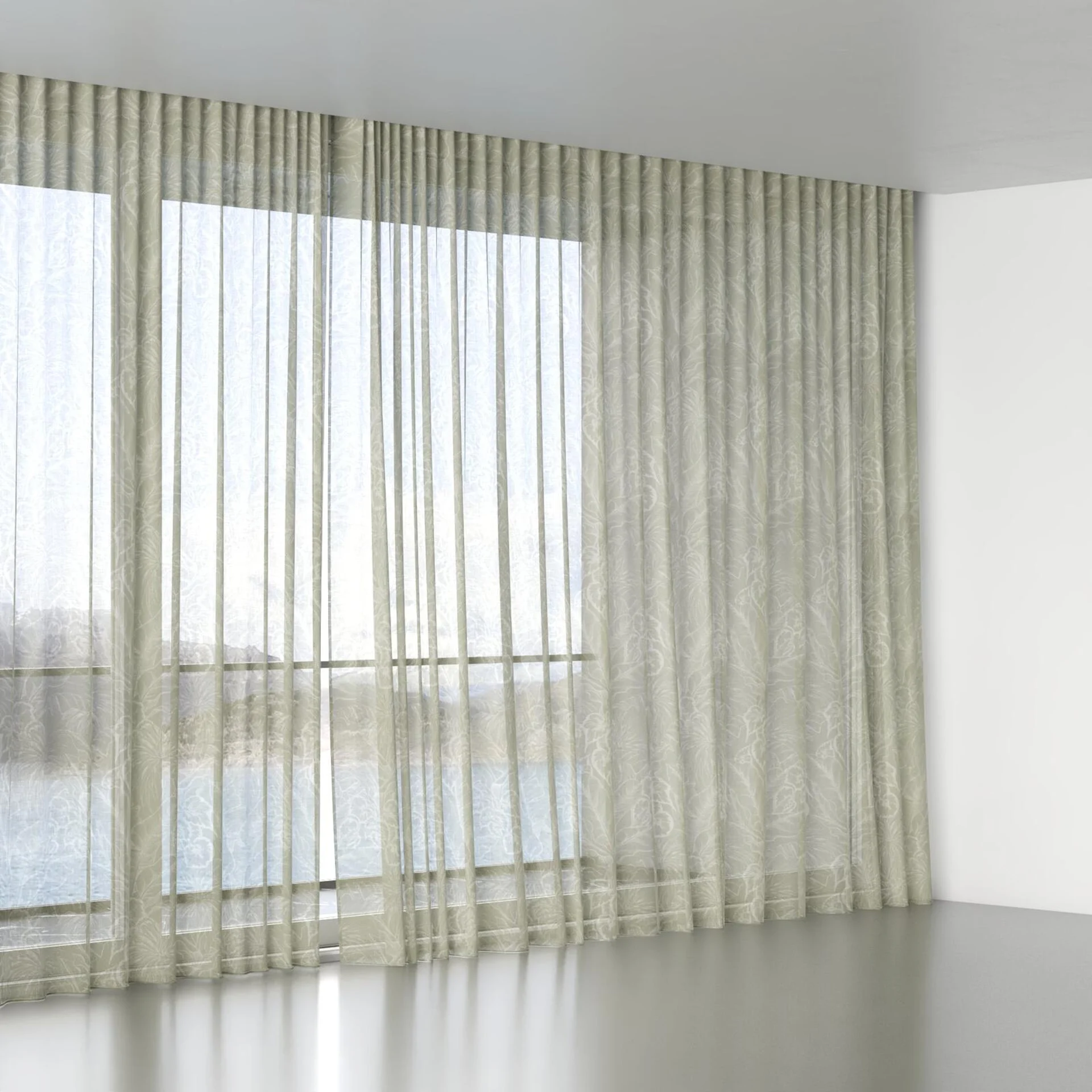 Full view of Palmery Sage, wave pleat