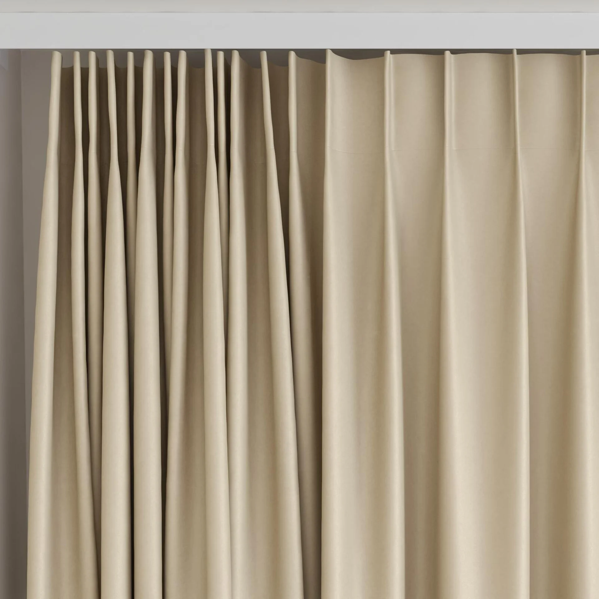 Top view of Re-Vive Antique, on curtain rail