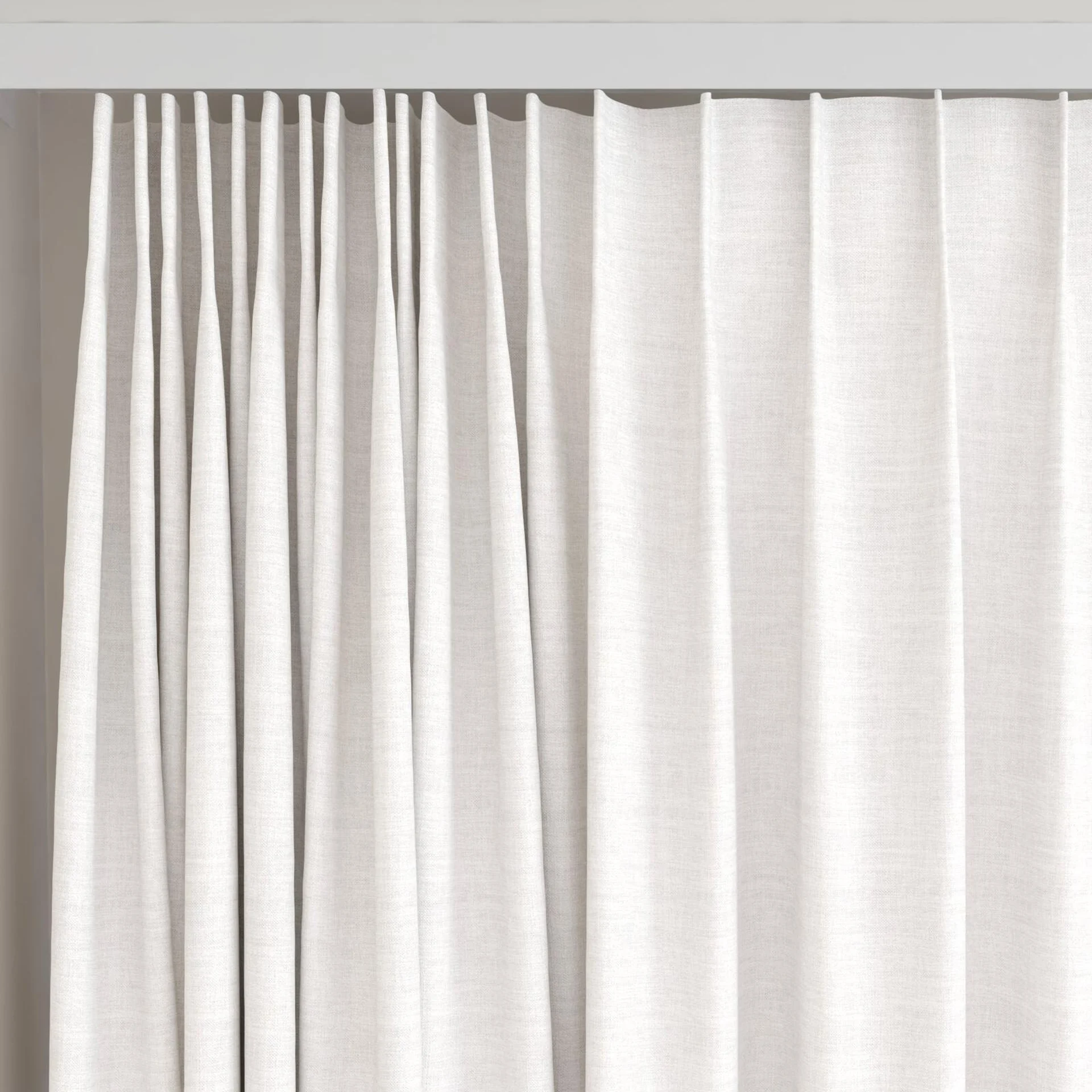 Top view of Envoy 2 Chino 320cm, on curtain rail