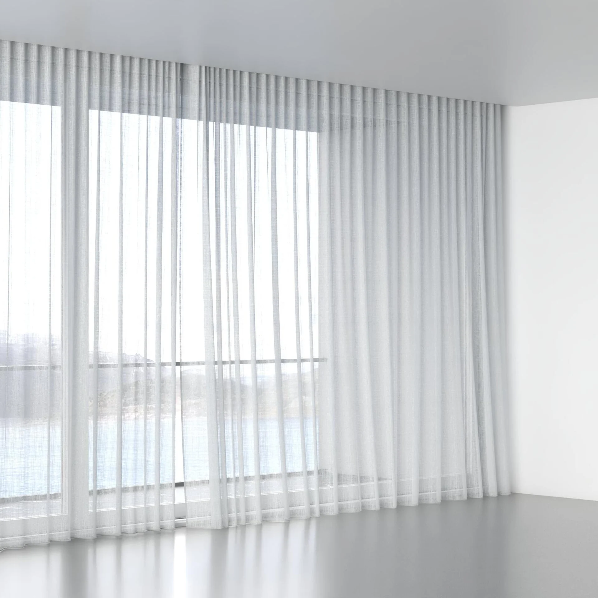 Full view of Scandinese Cloud, wave pleat