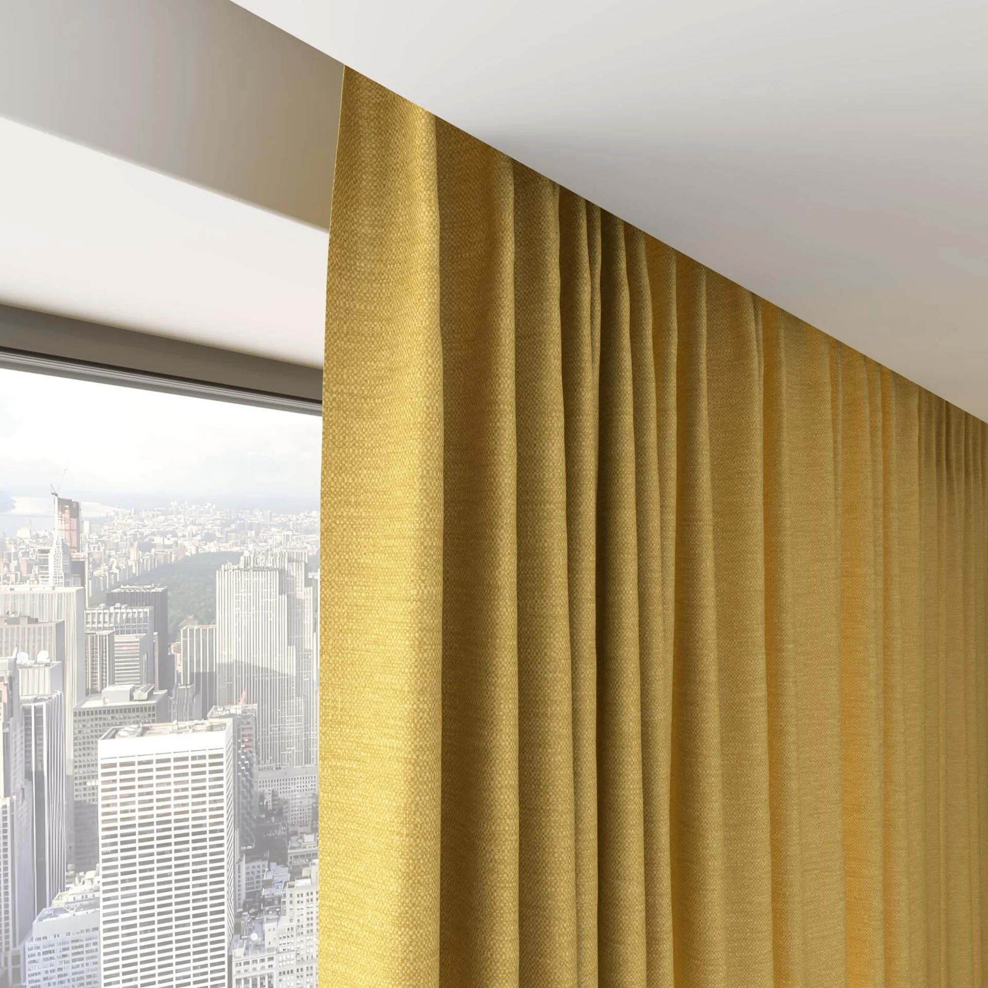 Top view of Colourwash Eco Gold, on hidden rail