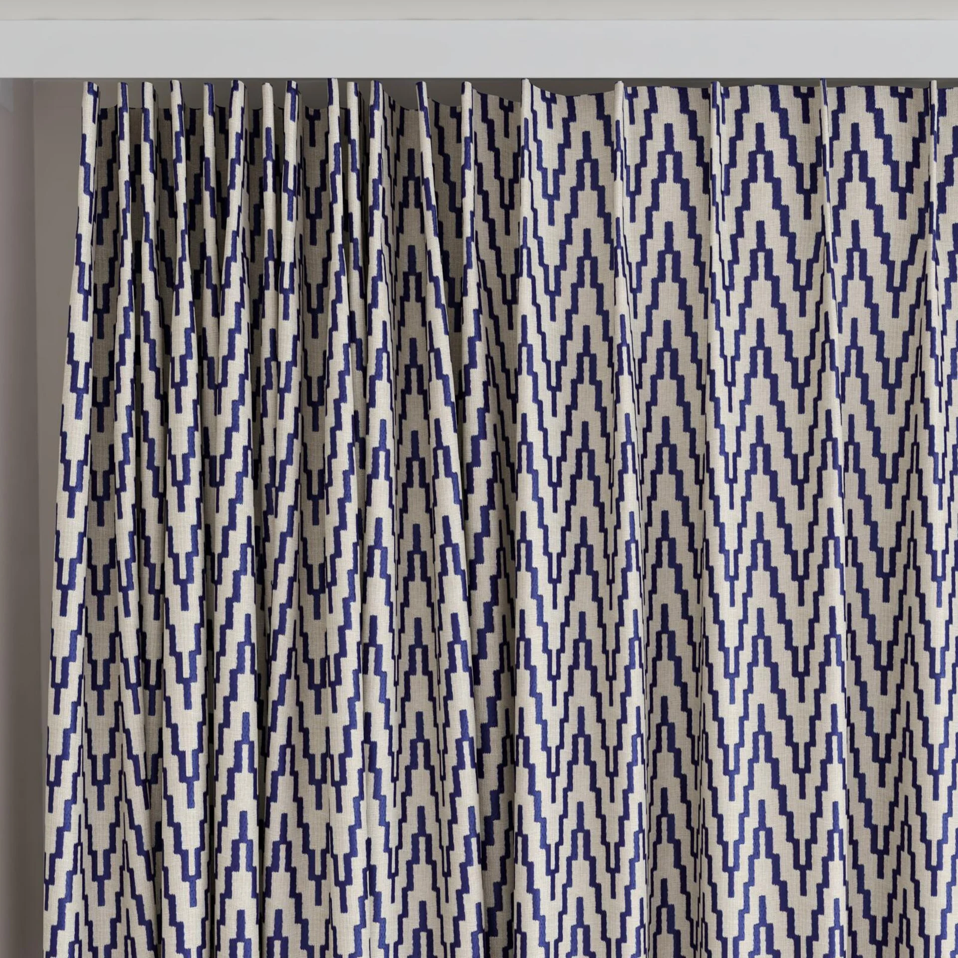 Top view of Running Ink, on curtain rail