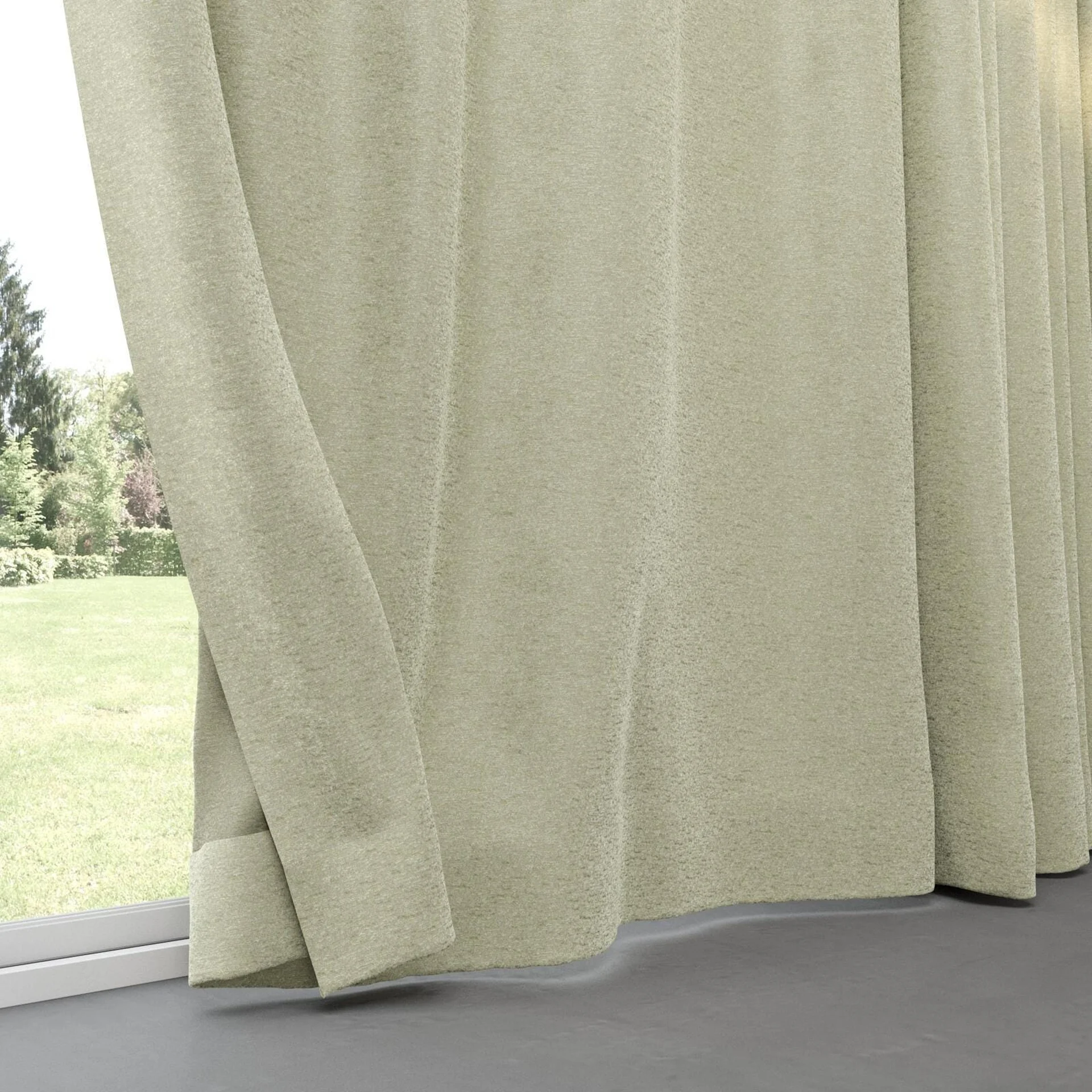 Bottom view of Brigadier Moss, pinch pleat