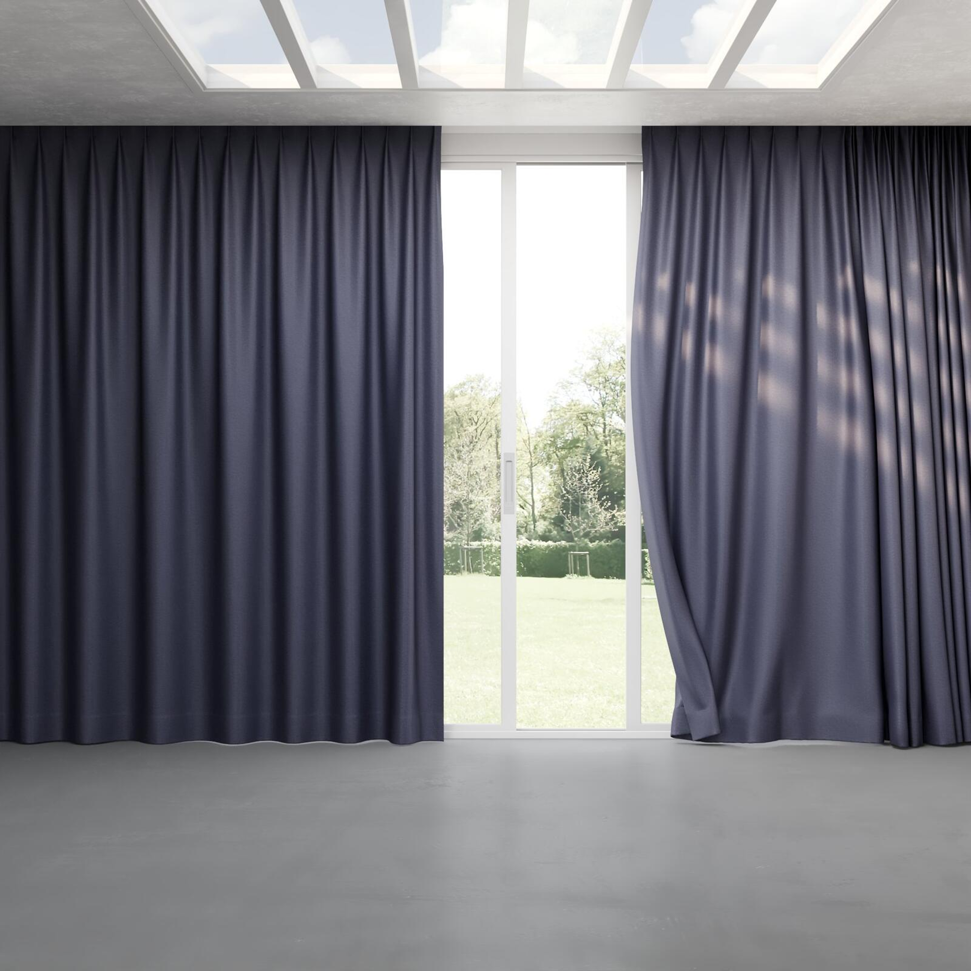 Full view of Taylor Coastal, pinch pleat