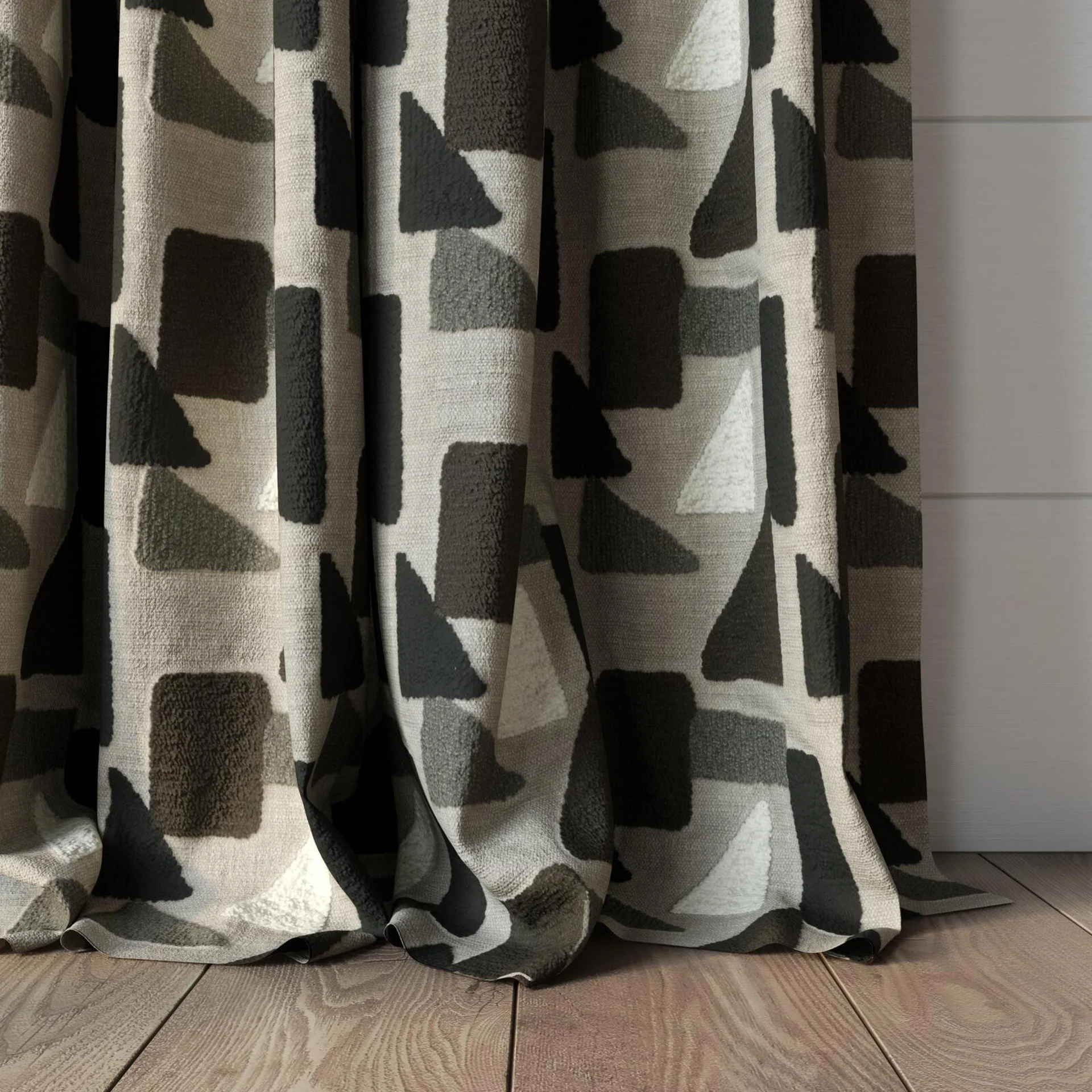 Bottom view of Roundup Platinum, puddled, on curtain rod