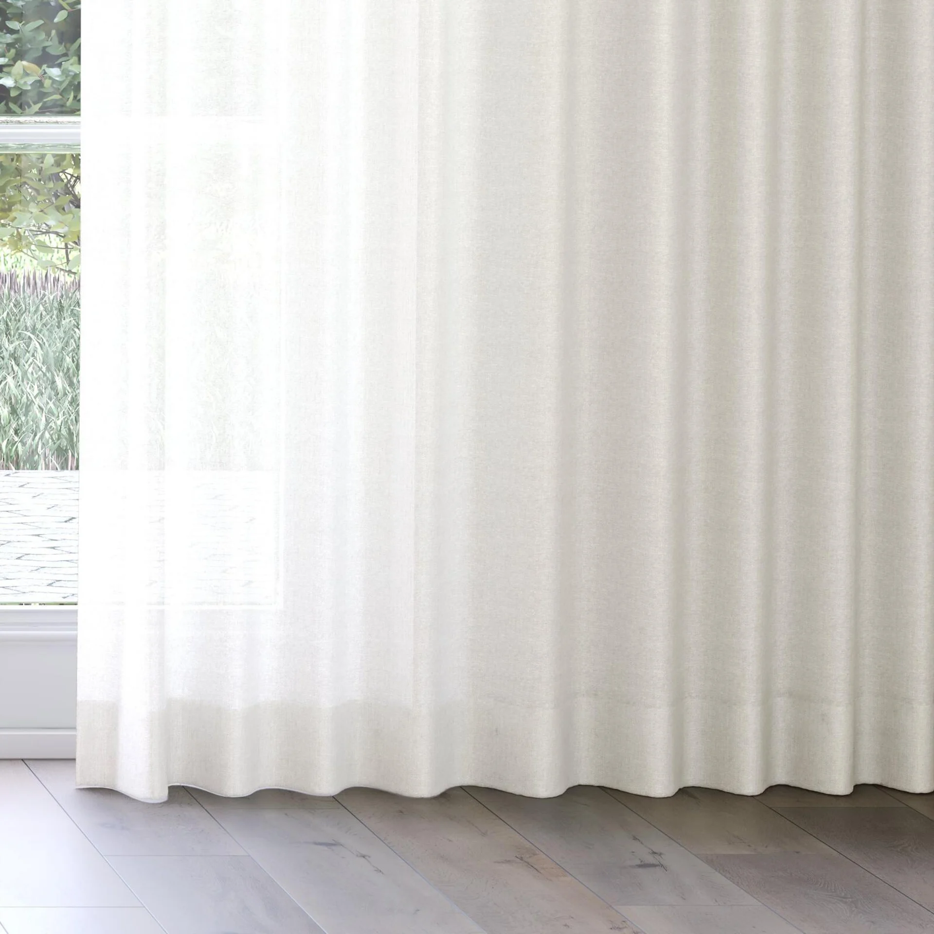 Bottom view of Sensation Sesame, on curtain rail