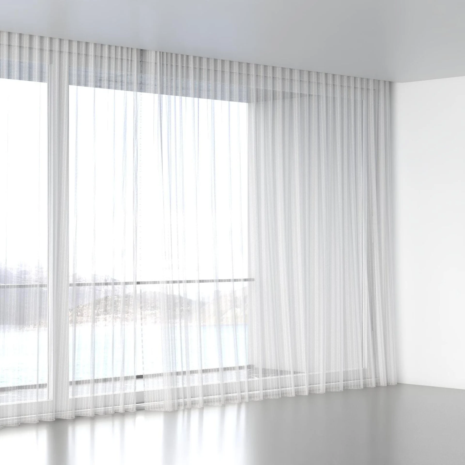 Full view of Balzac Silver, wave pleat