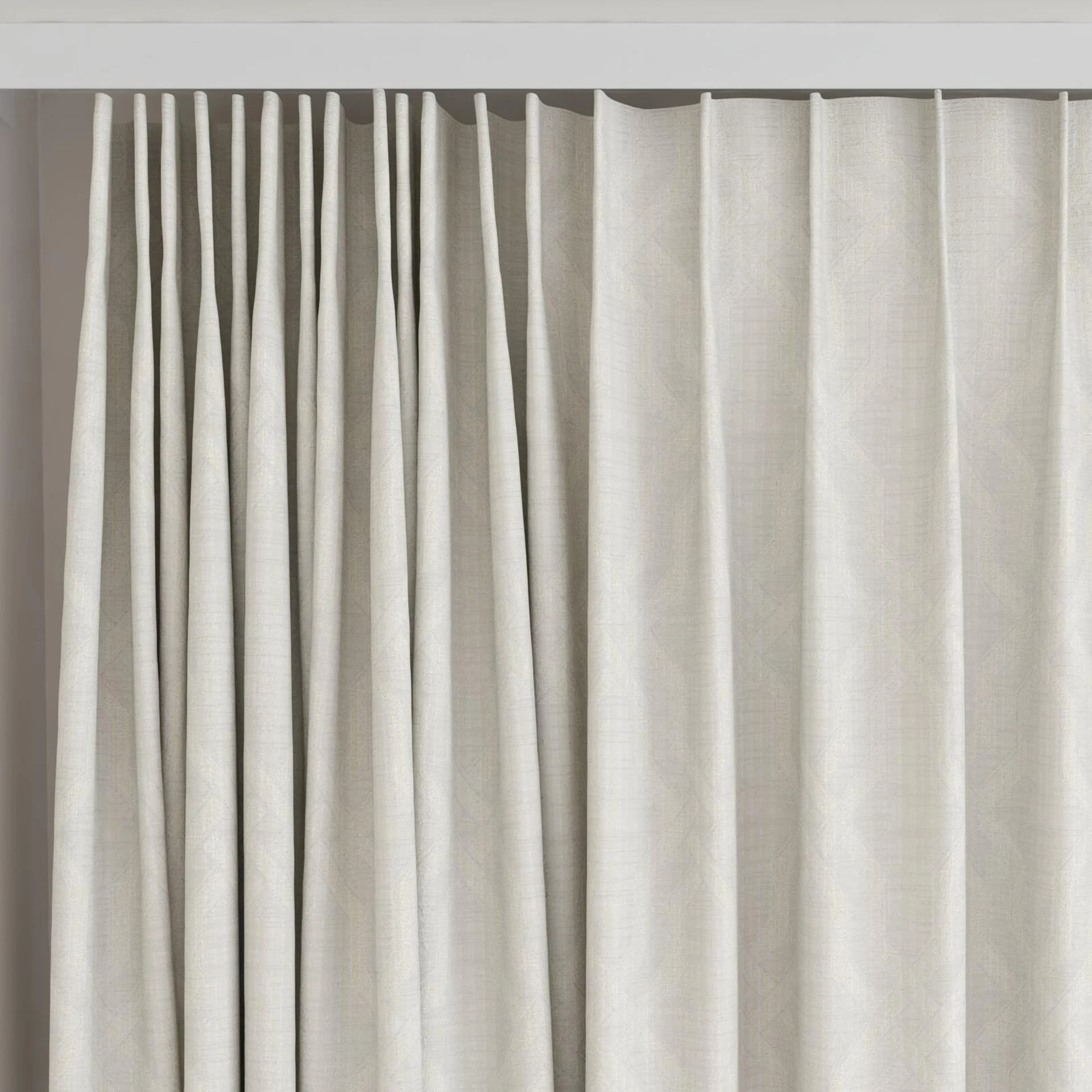 Top view of Modus Mist, on curtain rail