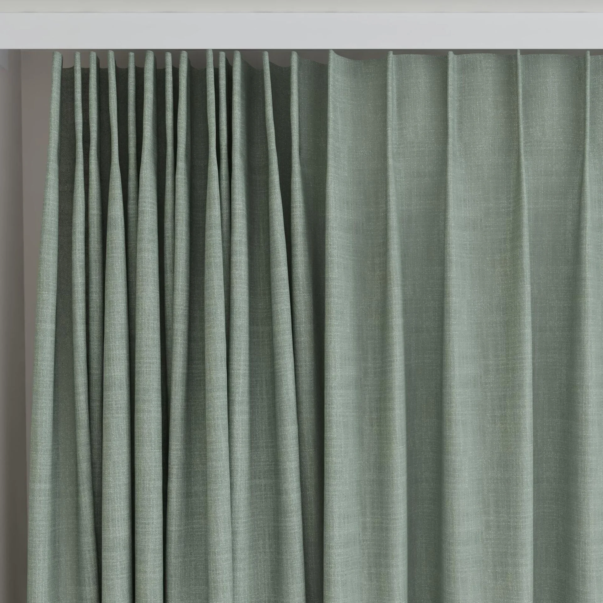 Top view of Release Camouflage, on curtain rail