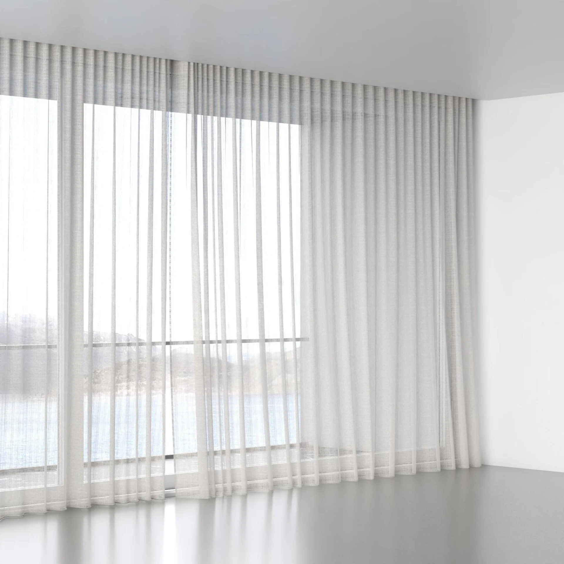 Full view of Scandinese Sand, wave pleat