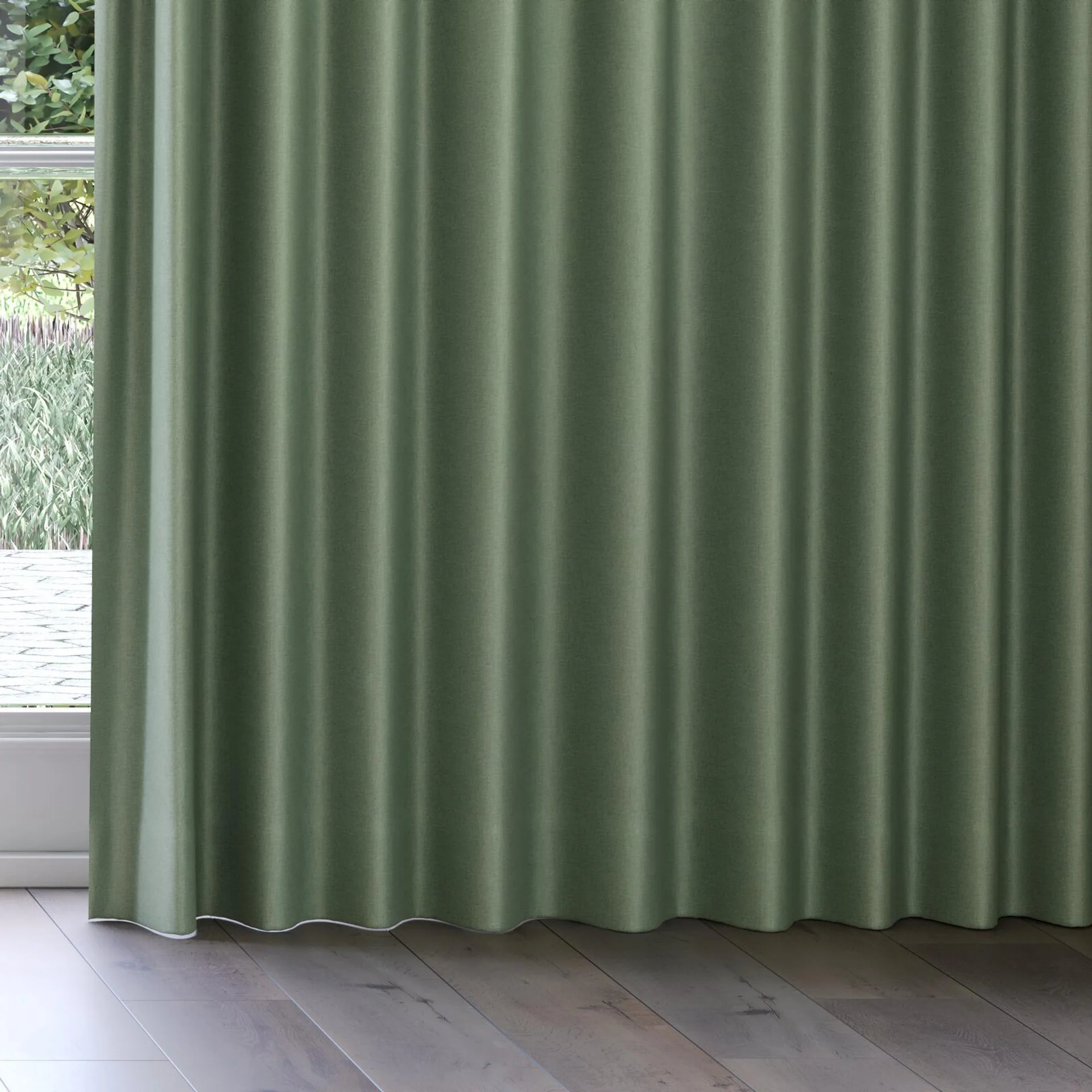 Bottom view of Grove Hunter, on curtain rail