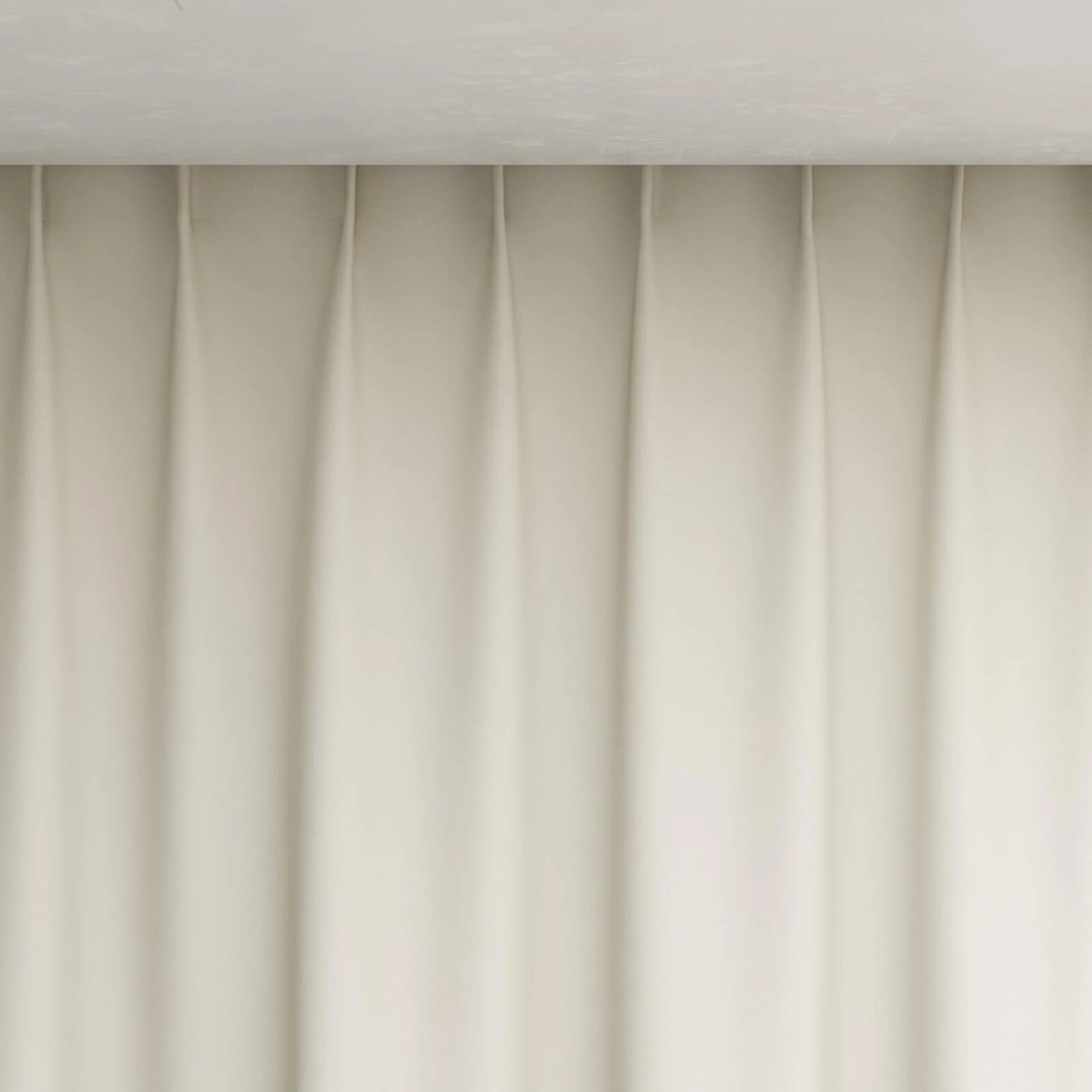 Top view of Luxo Natural, pinch pleat