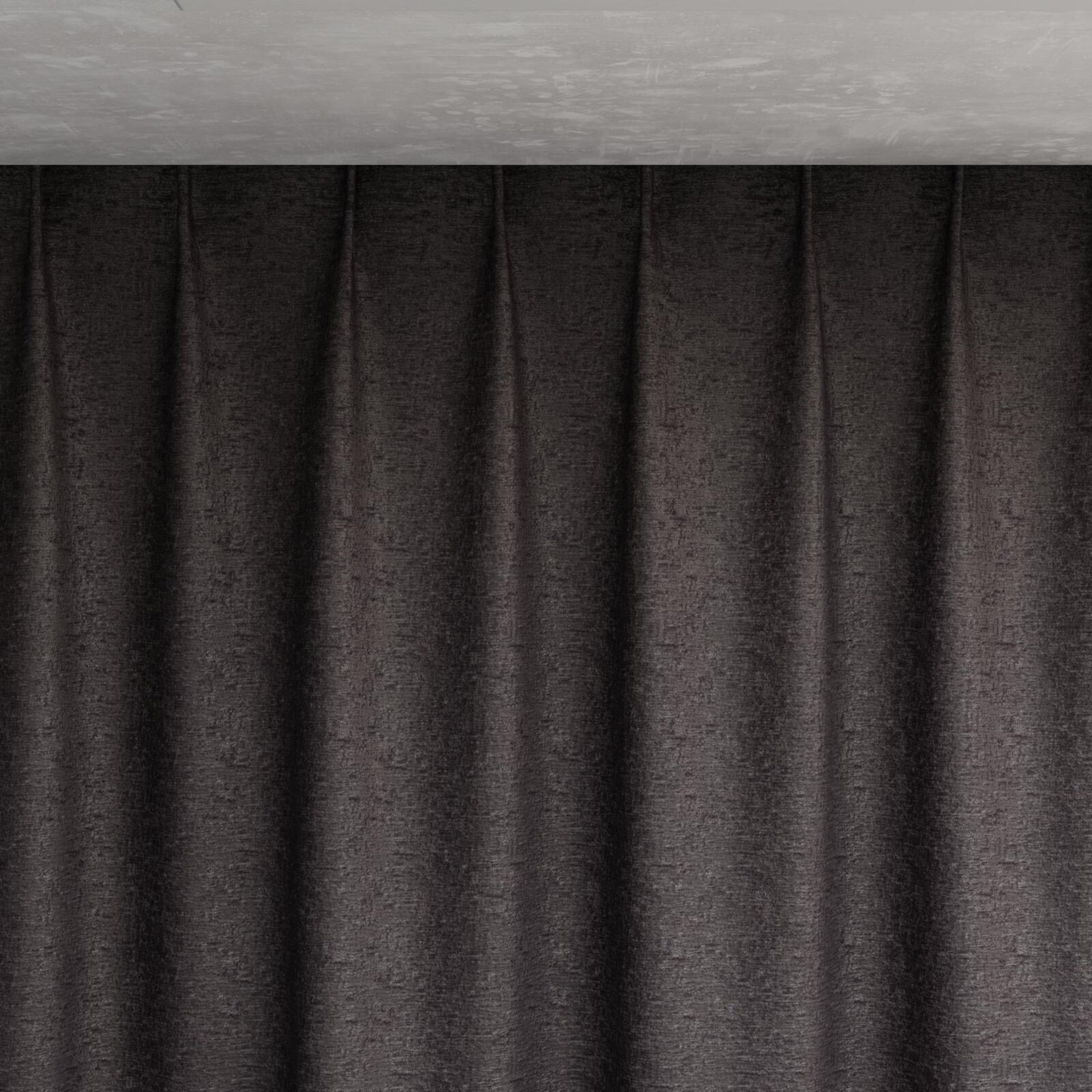 Top view of Monsieur Charcoal, pinch pleat