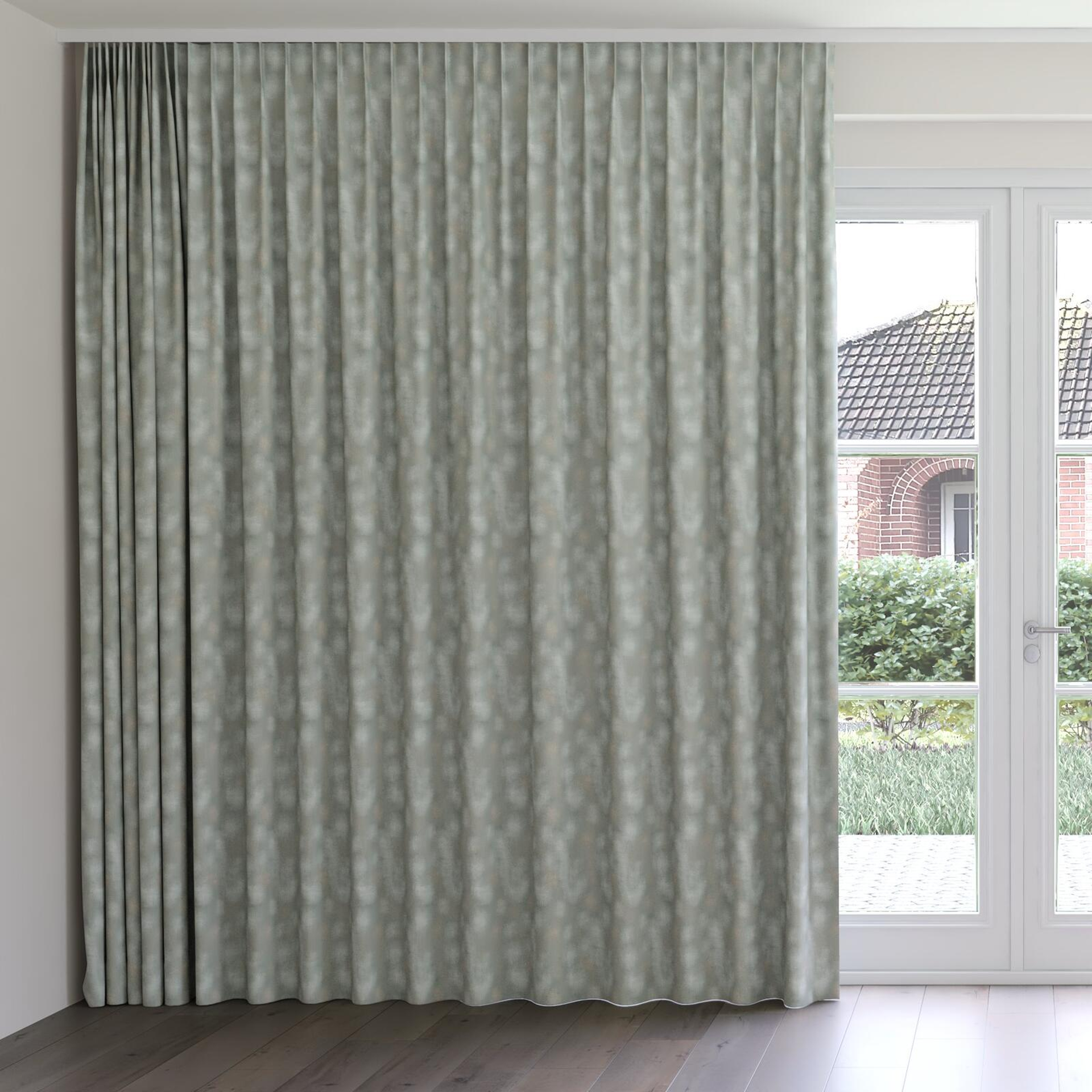 Front view of Juniper Mineral, on curtain rail